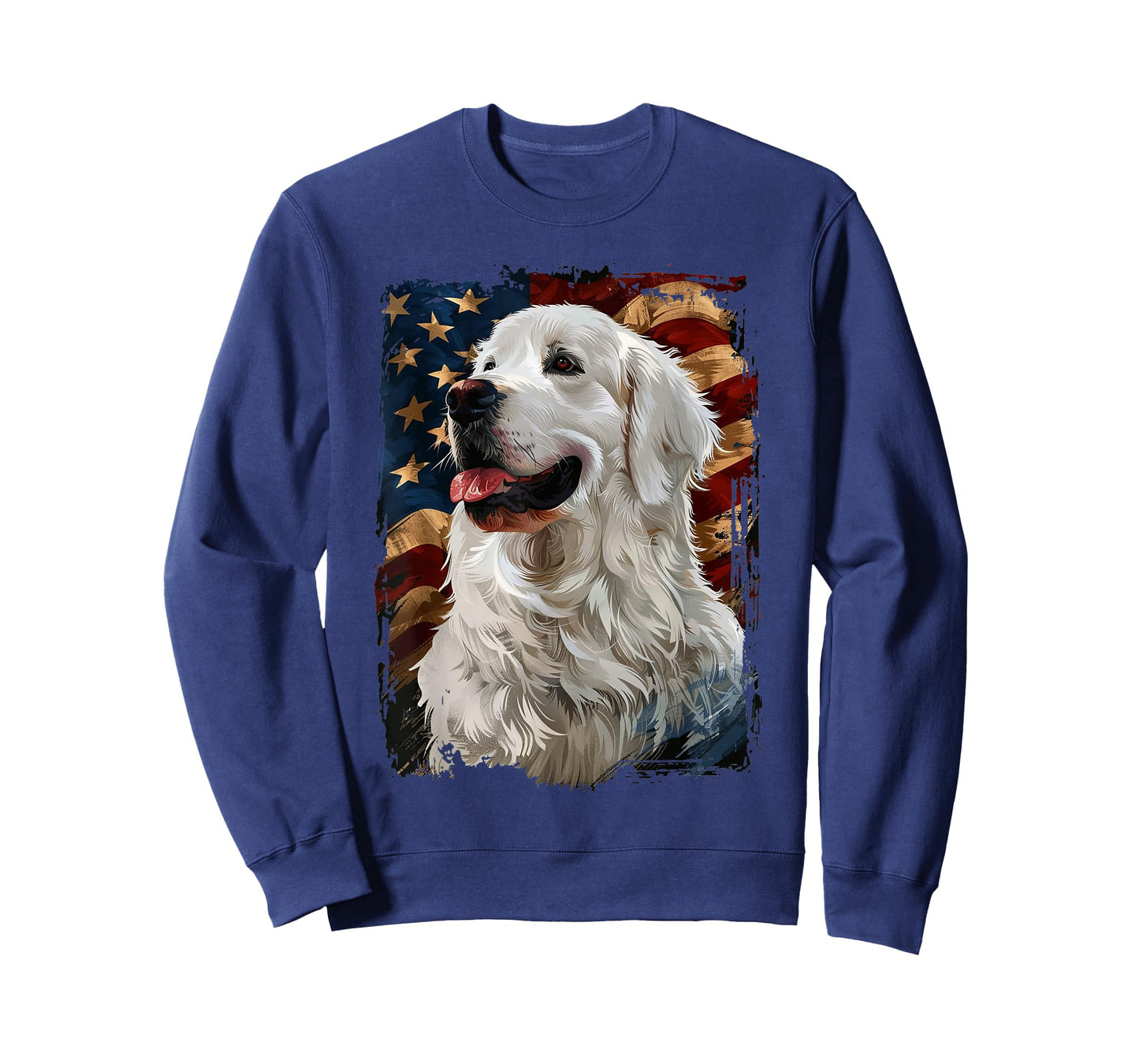 Great Pyrenees American Flag T-Shirt