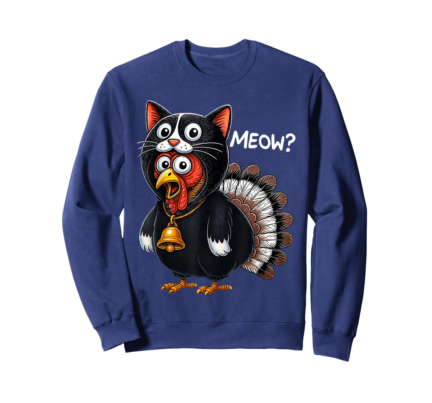 Turkey Meow Funny Thanksgiving T-Shirt