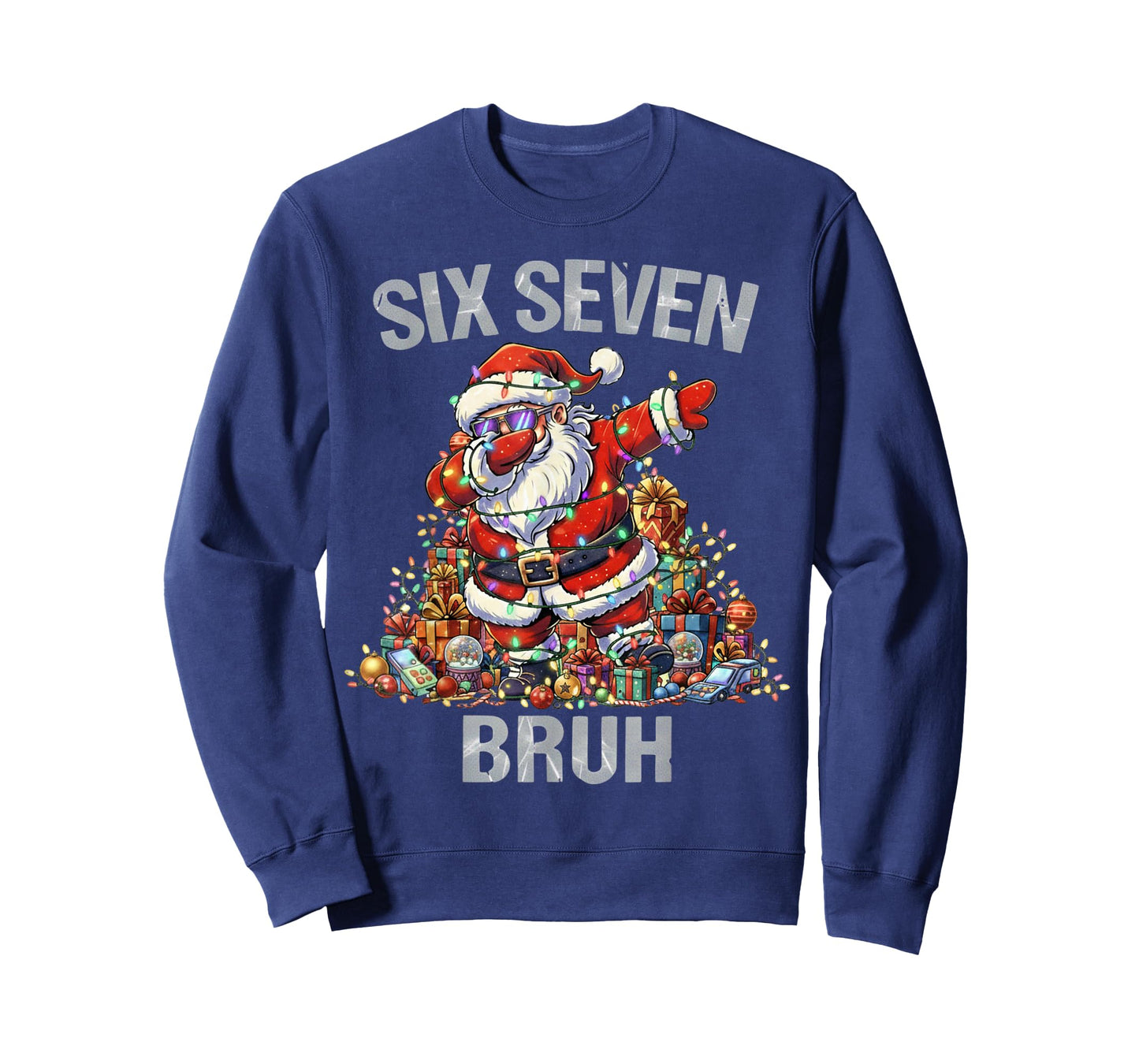 67 Bruh Christmas Six Seven Dabbing Santa 6 7 6-7 Kids Women T-Shirt