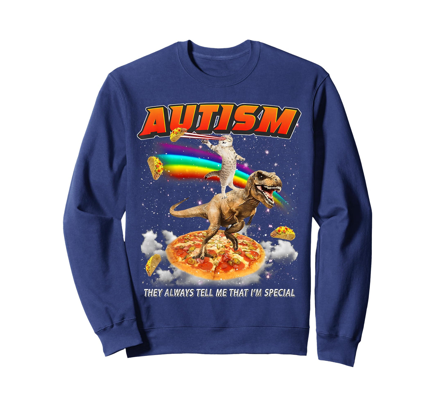 Autism Awareness T-rex Cat Meme Neurodiversity Pride T-Shirt