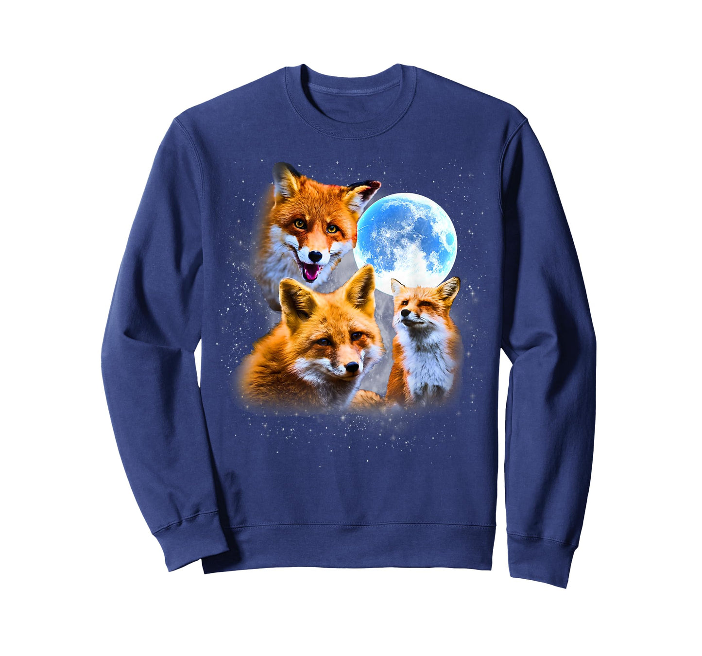 Howling in the Moon Funny Foxes Graphic Animal Lovers Meme T-Shirt