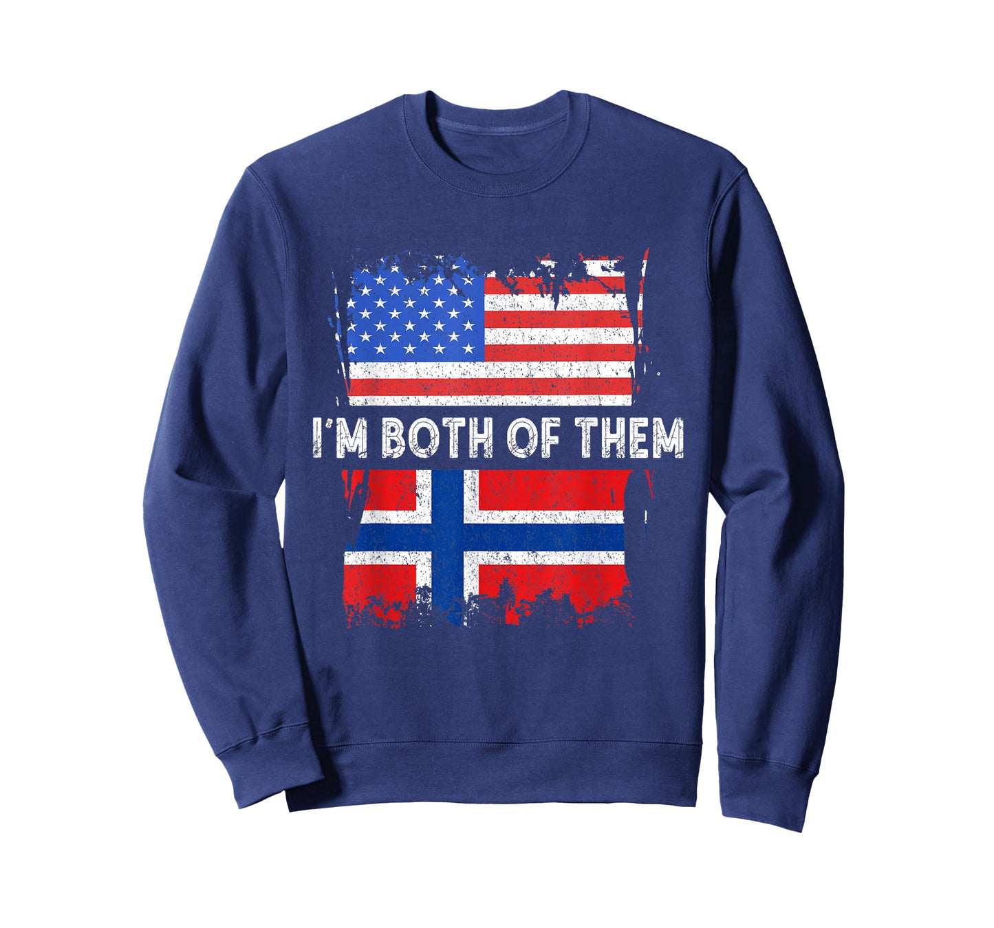 Norway Flag USA America I'm Both Of Them Norwegian Pride T-Shirt