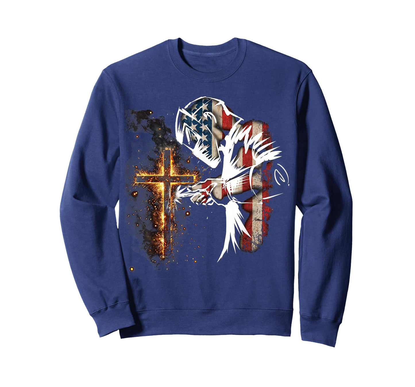 Welder American Flag Mig Tig Welding Faith Cross Christian T-Shirt