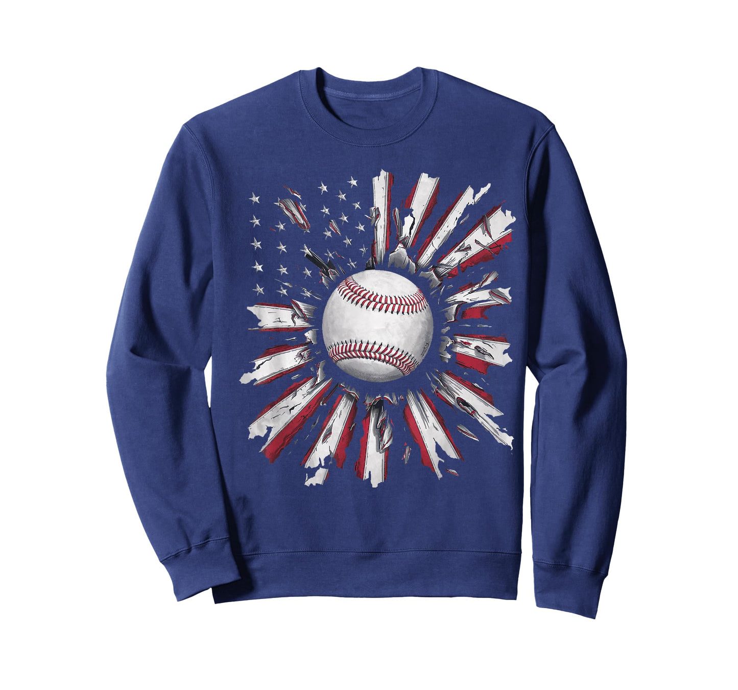 American Flag Baseball Player Bat Fan Catcher Pitcher USA T-Shirt