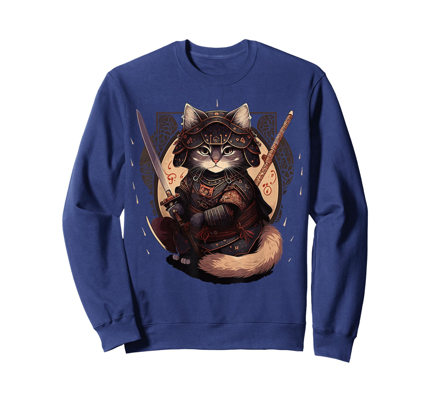 Samurai Cat Warrior Japanese Ninja Cat Kawaii T-Shirt
