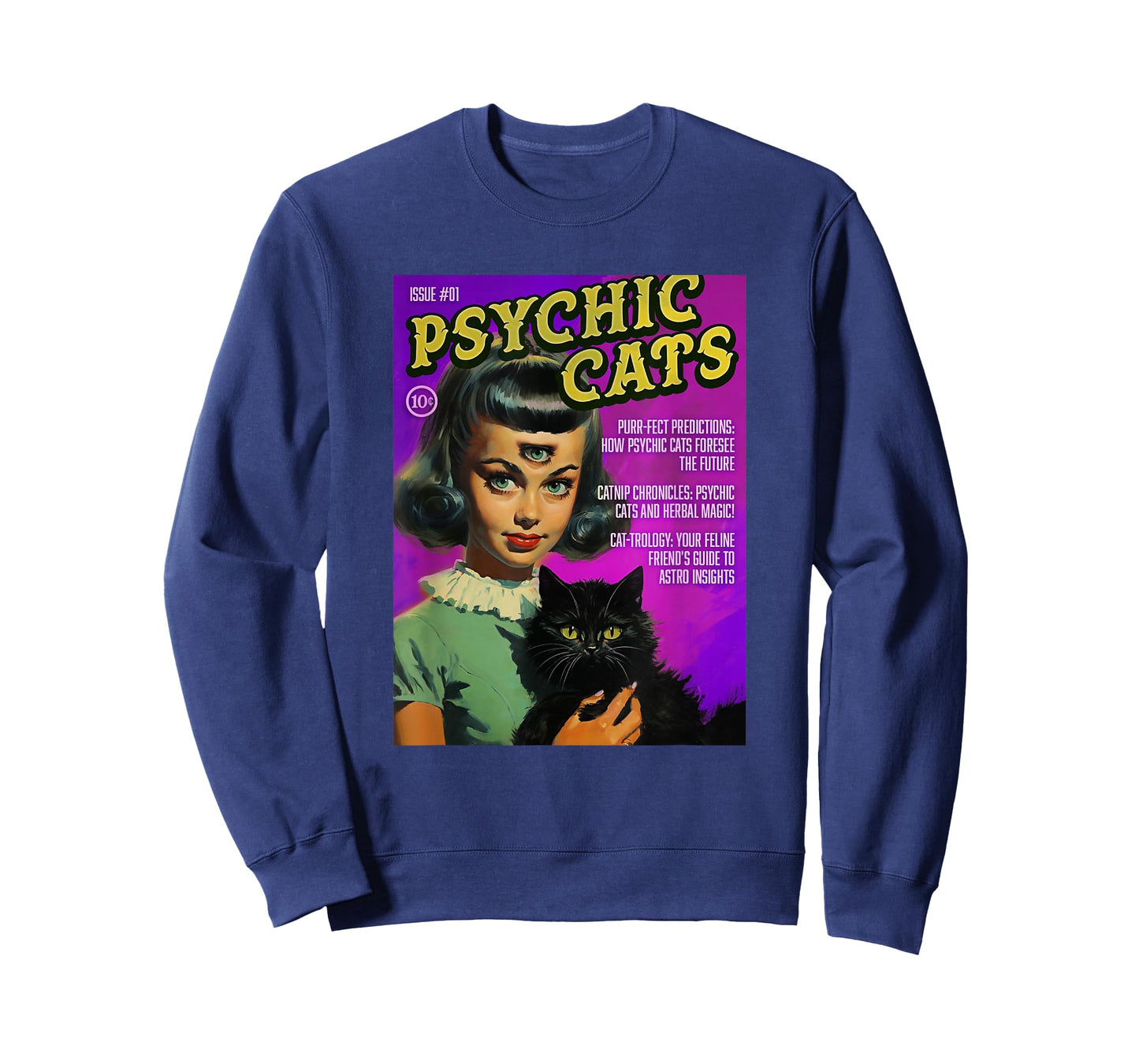 Psychic Cats 1950s Magazine Comic Cover T-Shirt