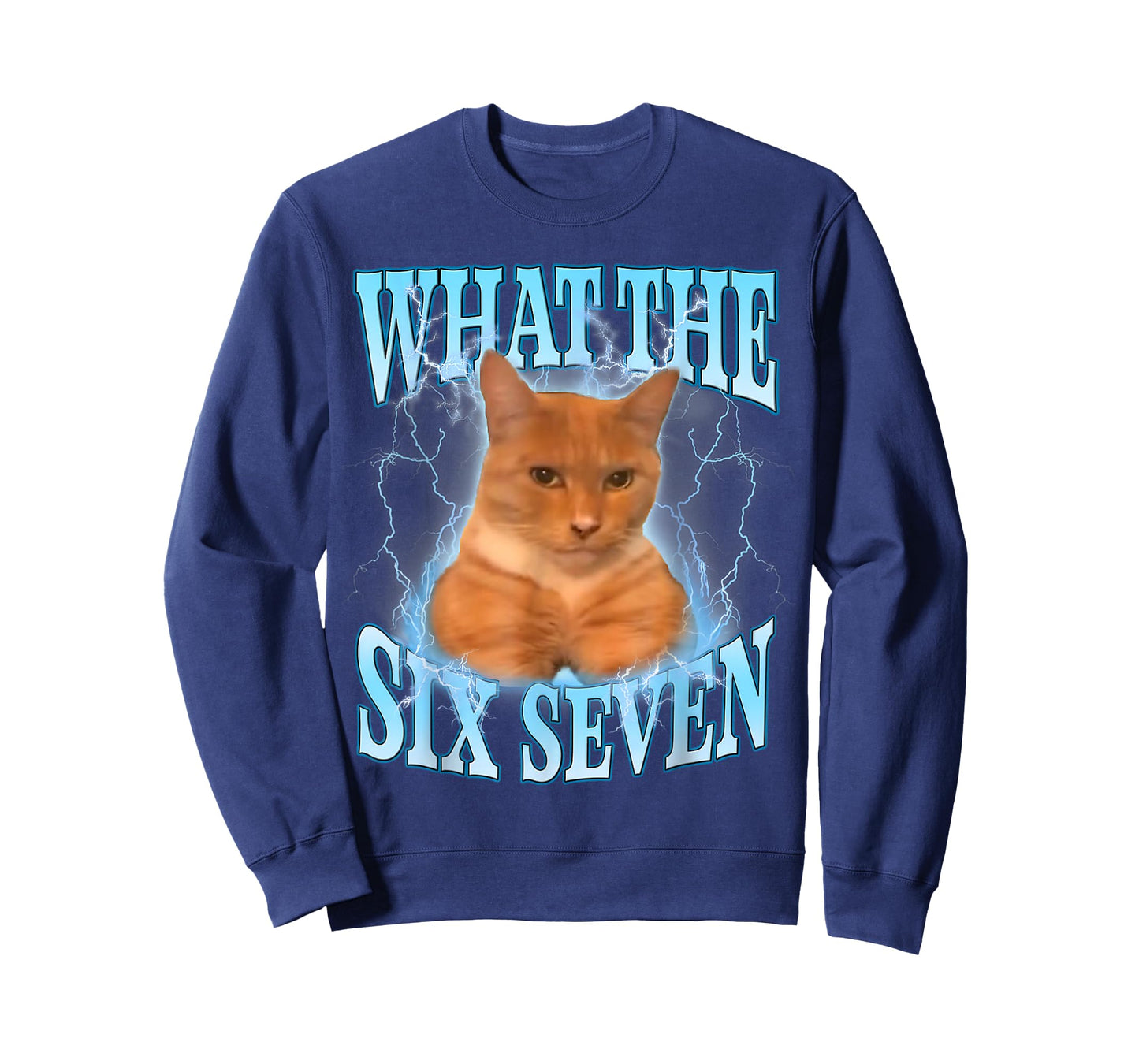 Cat Meme What The Six Seven Funny Animal 6-7 Cat Lover T-Shirt