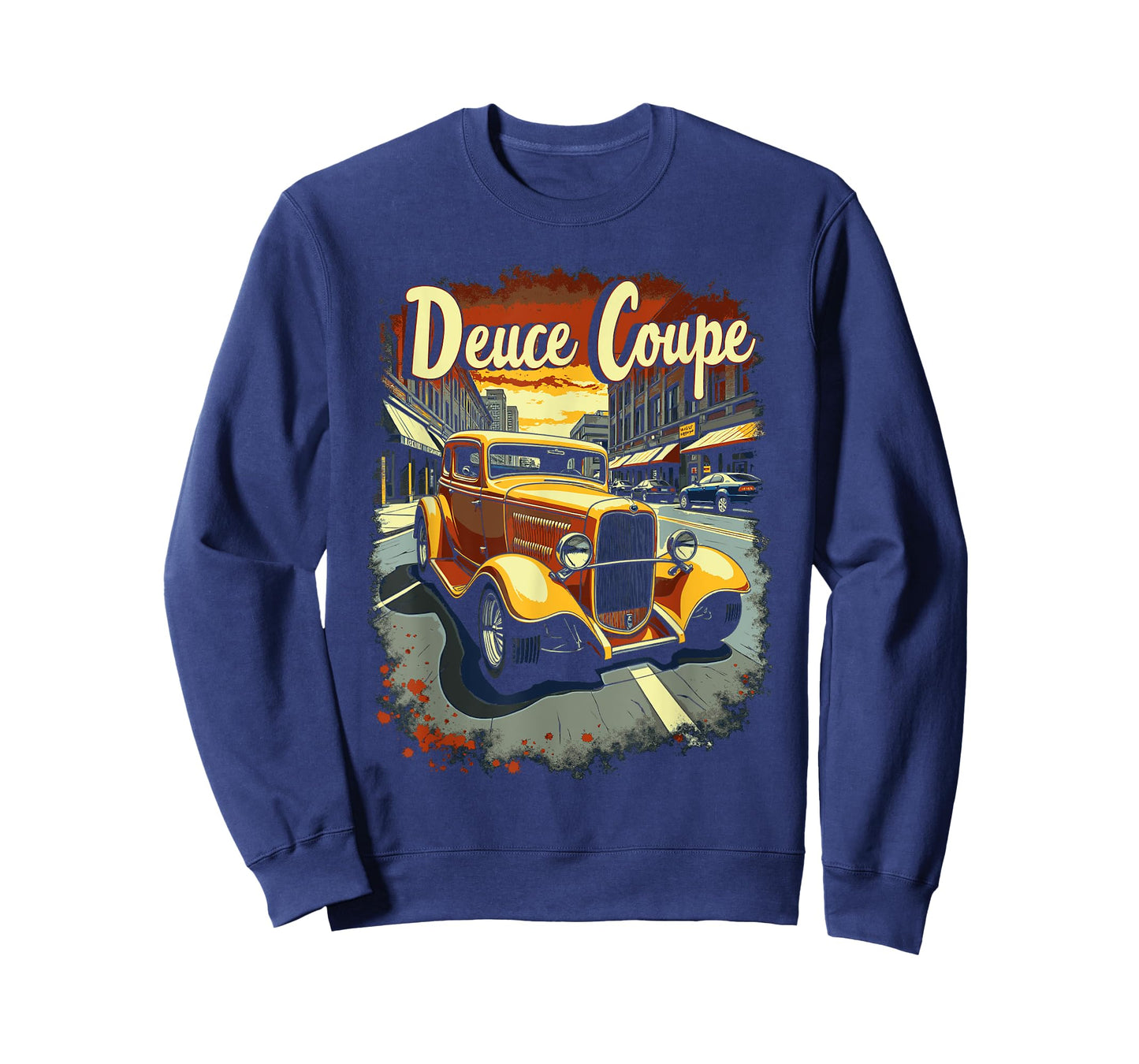 1932 American Street Scene 5 Window Deuce Coupe Hot Rod T-Shirt