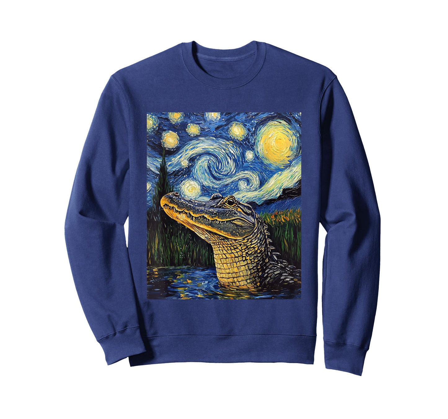 Alligator - Van Gogh Style - Starry Night T-Shirt