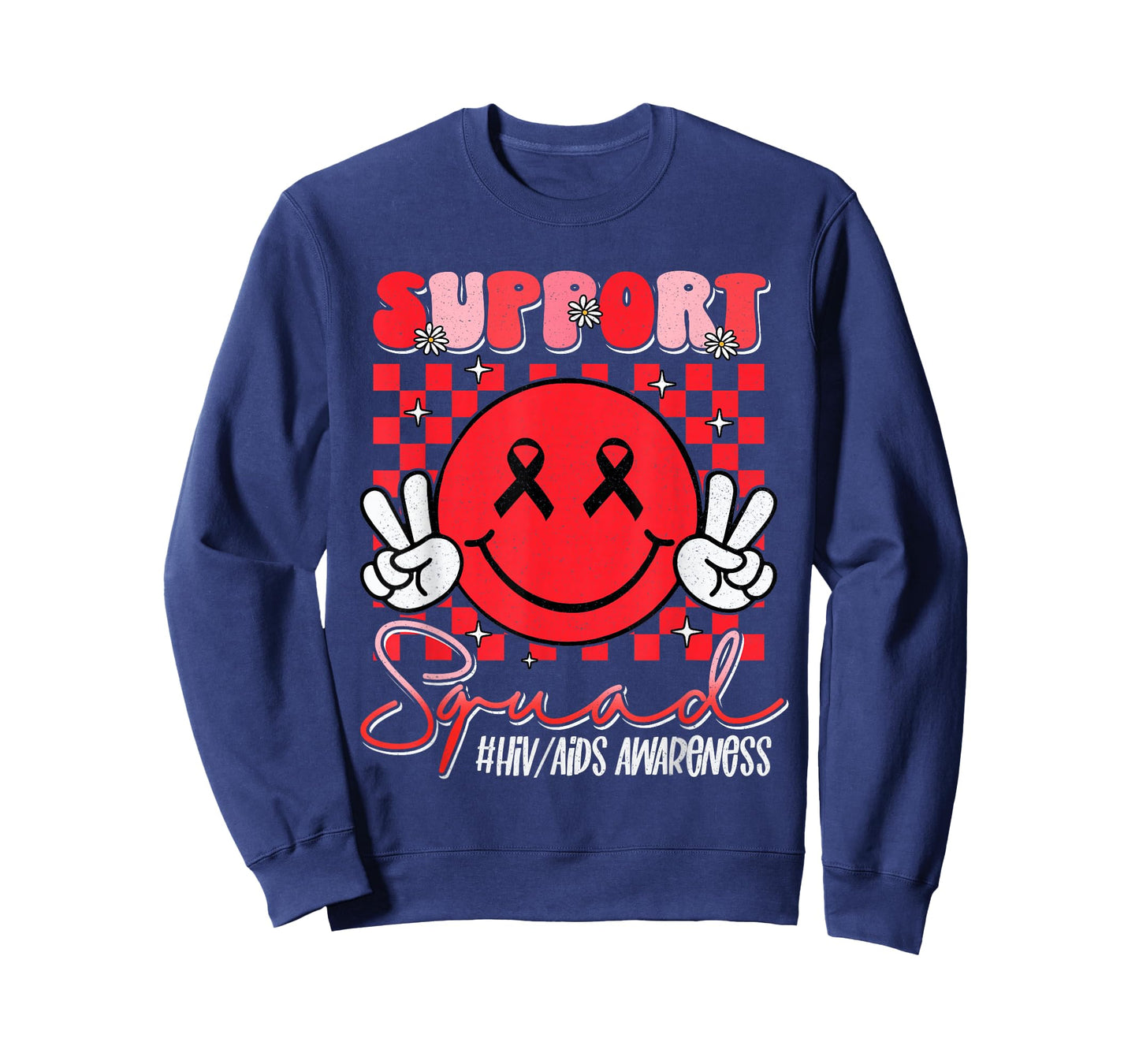 Aids Support Smile Face World Aids Day Hiv Aids Awareness T-Shirt