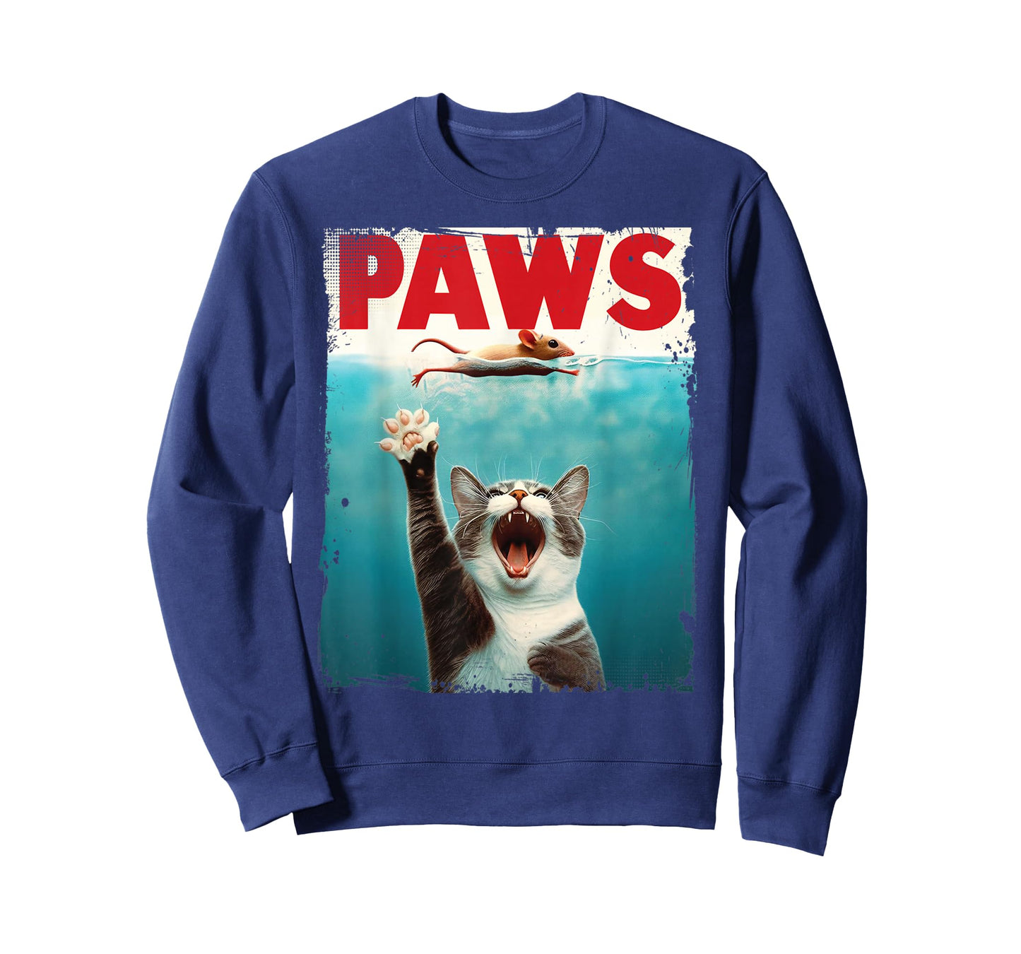 Paws Parody Cat Mouse Humorous Cat Chasing Mouse Kitten T-Shirt