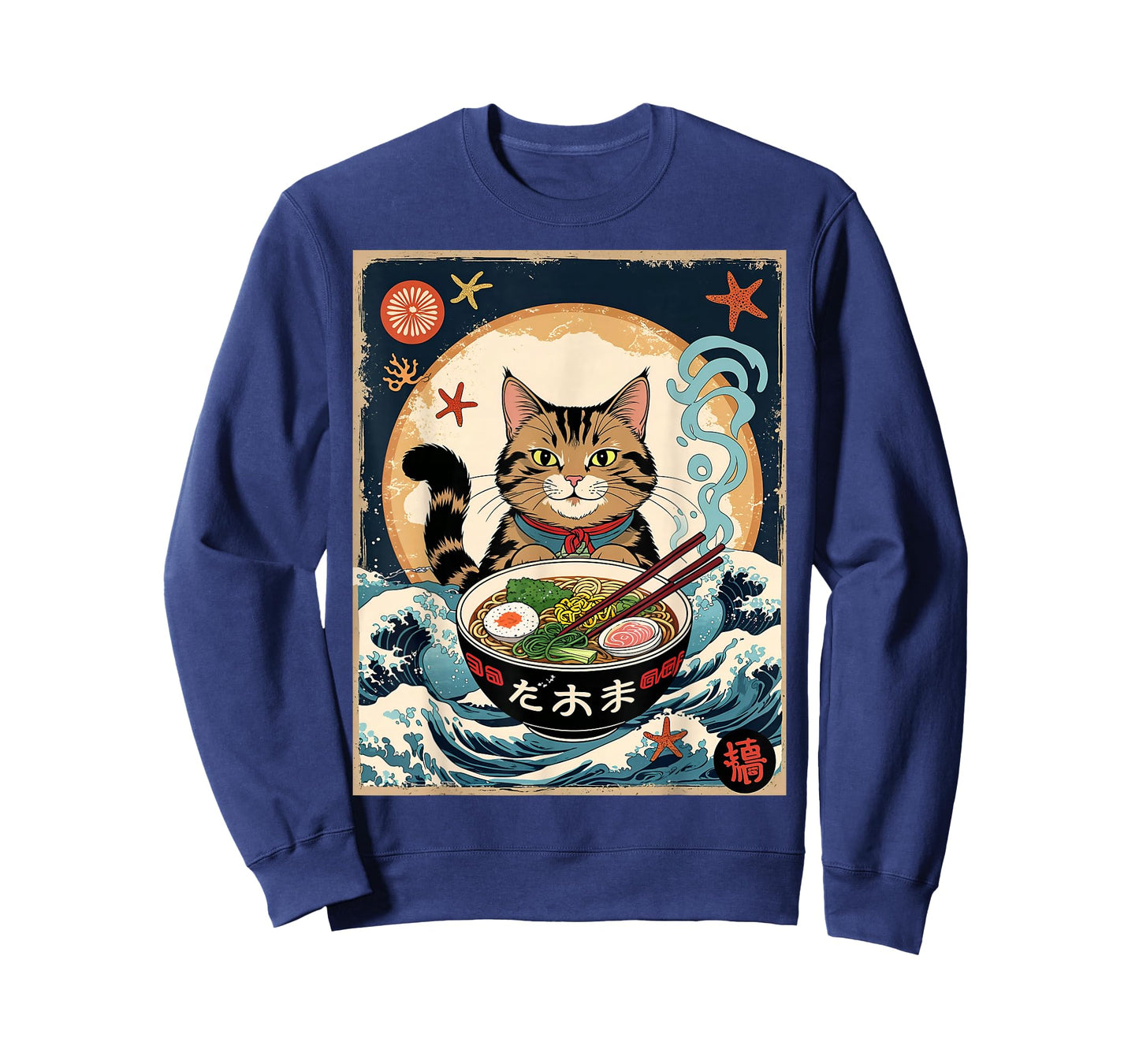 Cat Ramen Japanese Funny Graphic Tees Kawaii Cat Anime Gifts T-Shirt
