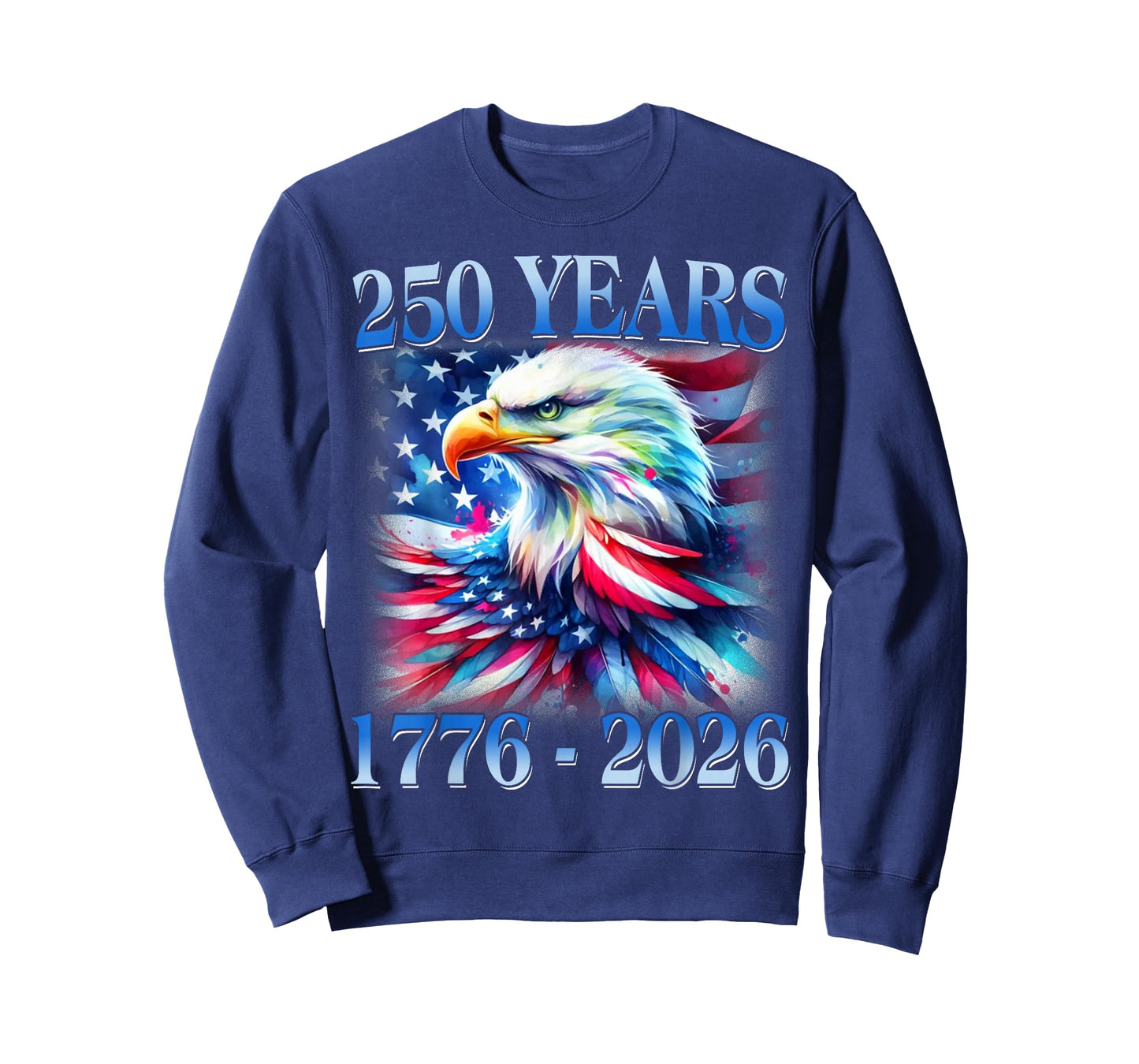 Eagle and Flag 250 Years 1776 2026 250th Birthday Party Gift T-Shirt