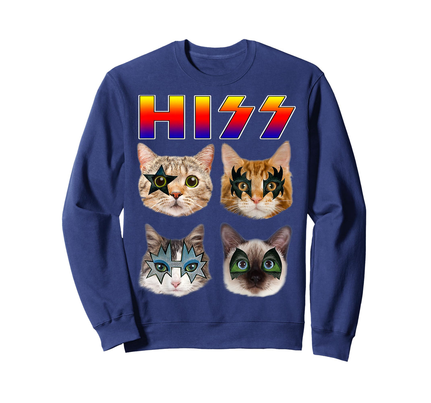 Funny Cat Hiss Rock and Roll for Cat Lover, Cat Dad, Cat mom T-Shirt