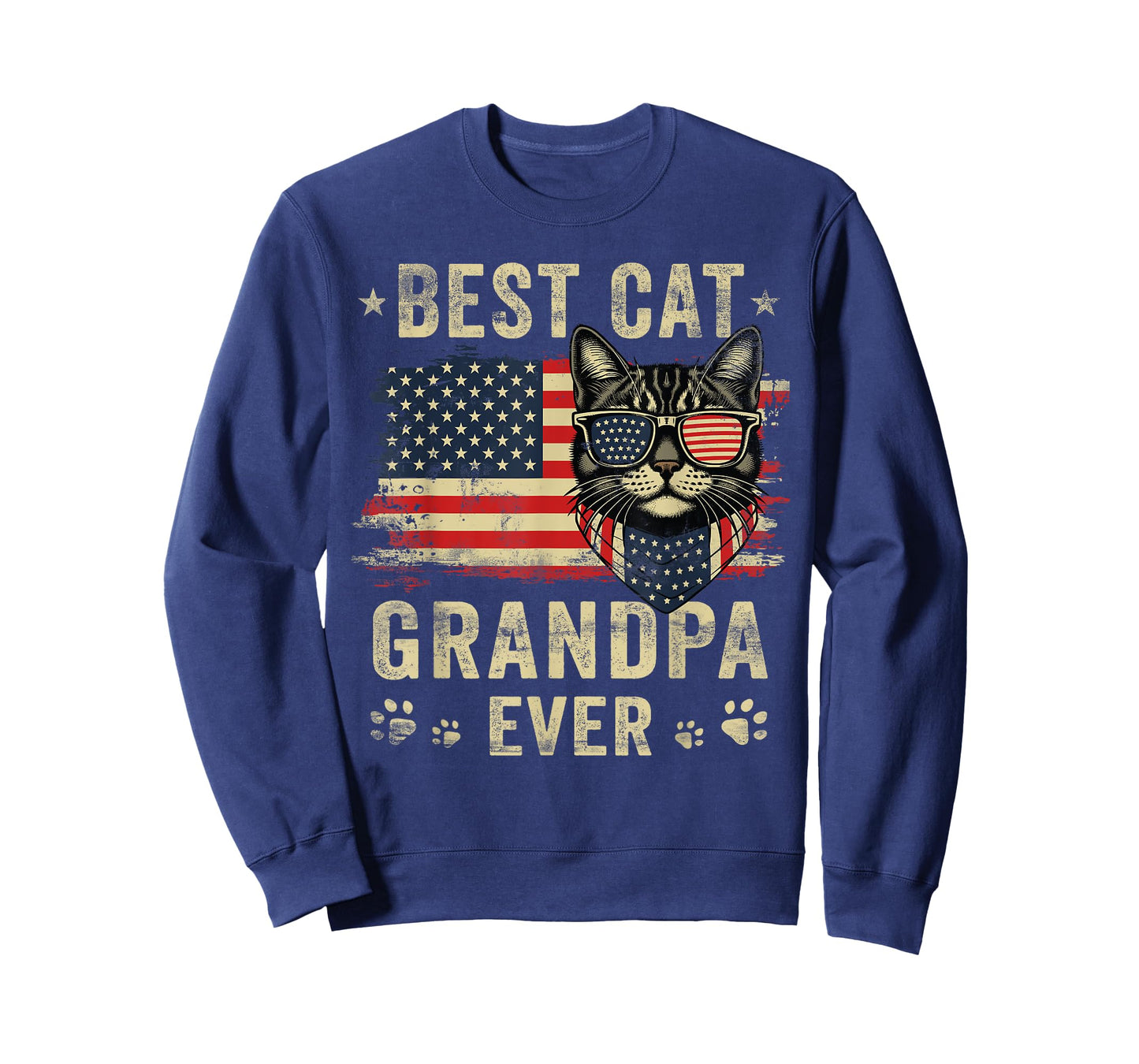 Best Cat Grandpa Ever Funny Father's Day For Cat Grandpa T-Shirt for Men Women
