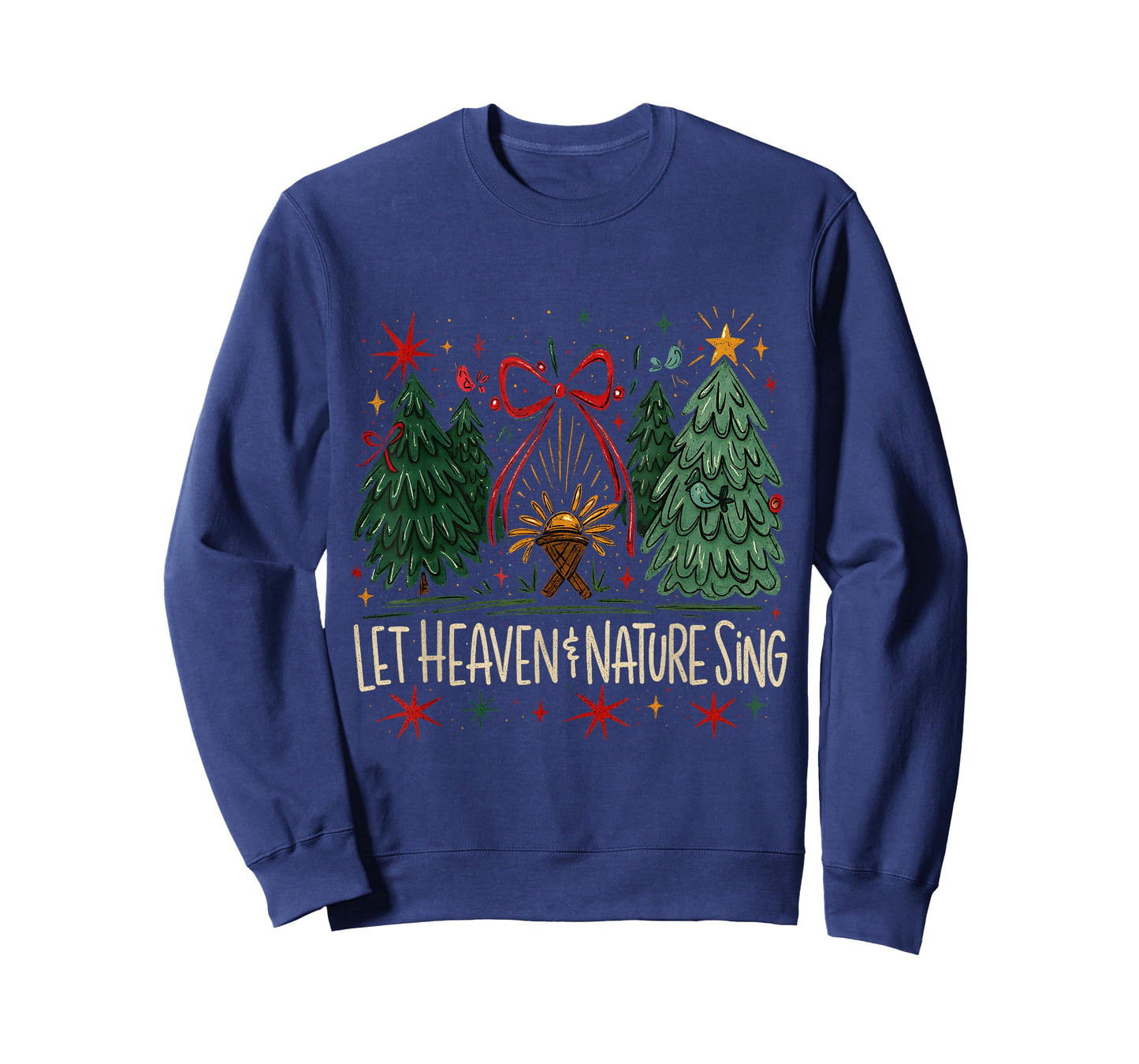 Let Heaven & Nature Sing Nativity Christmas T-Shirt