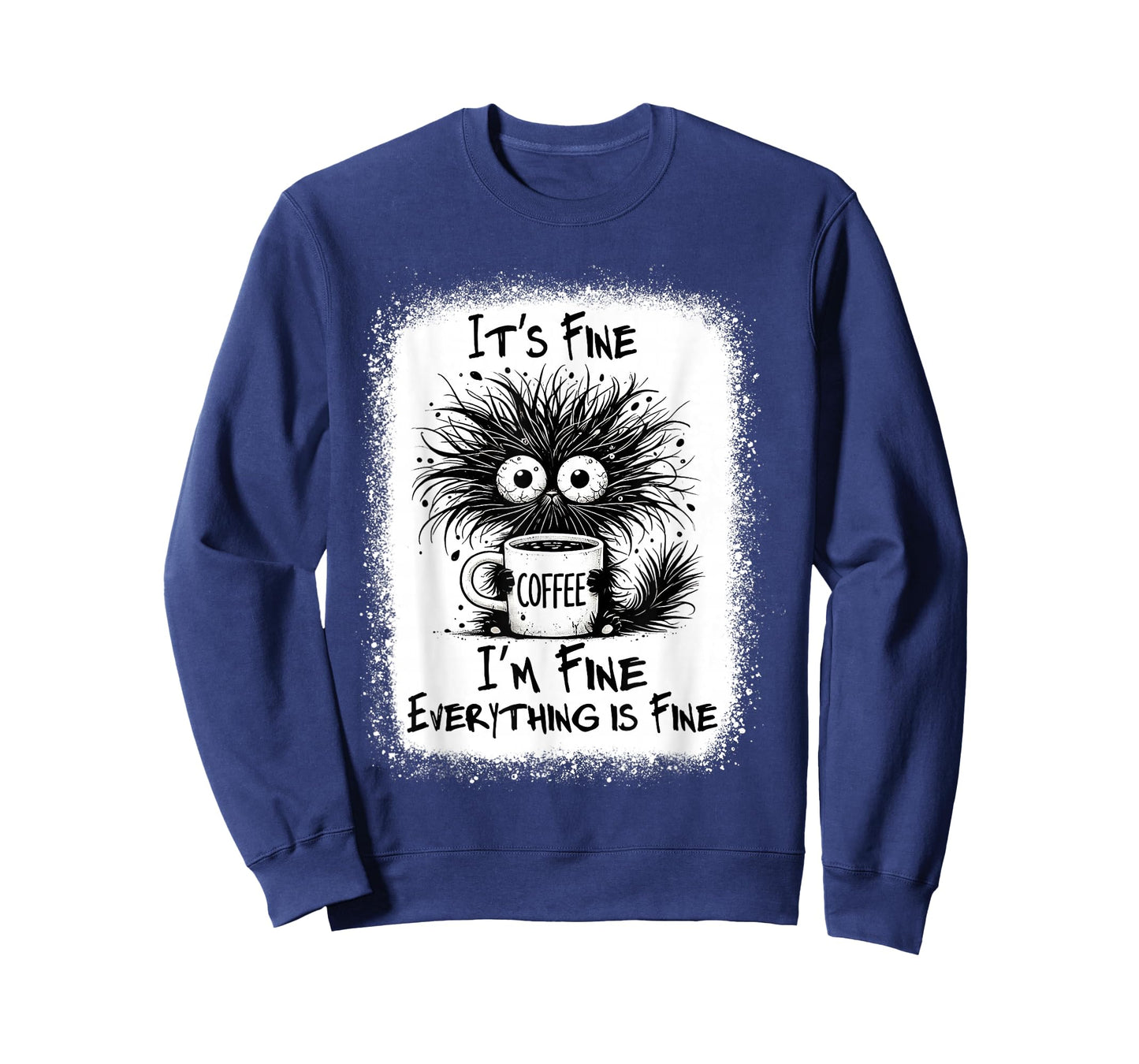 It's Fine I'm Fine Everything is Fine Funny Saying Black Cat T-Shirt