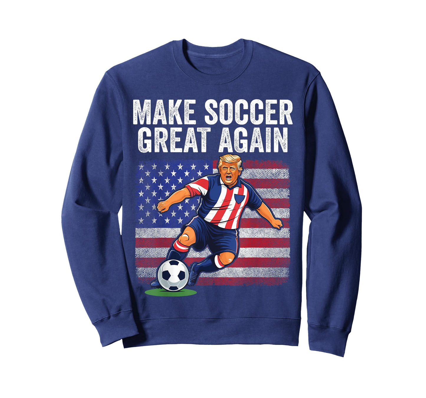 American Flag Trump Soccer For Men, Make Soccer Great Again T-Shirt