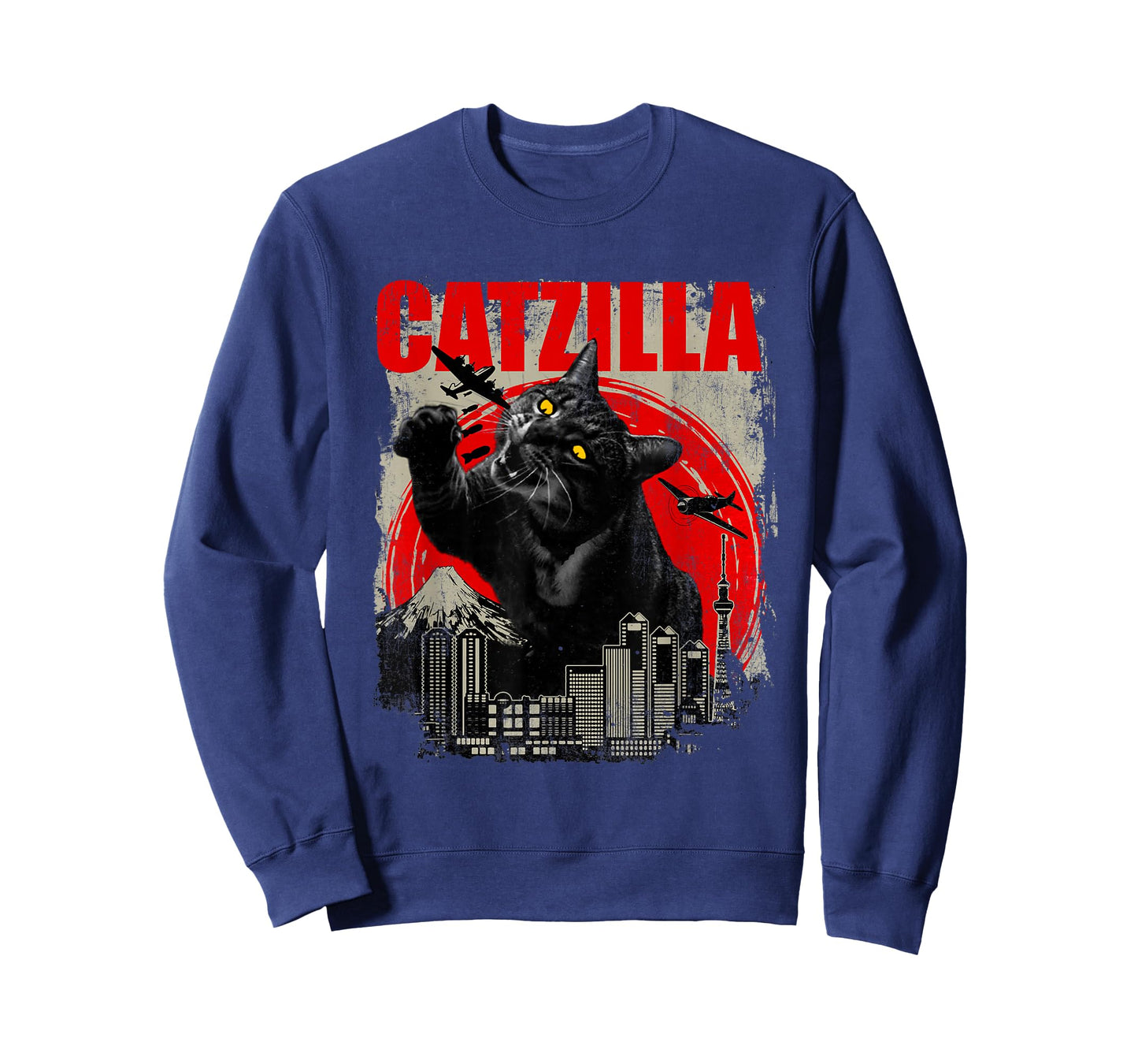 Catzilla - Funny Cat Lover Kitten Kitty Short Sleeve T-Shirt Small