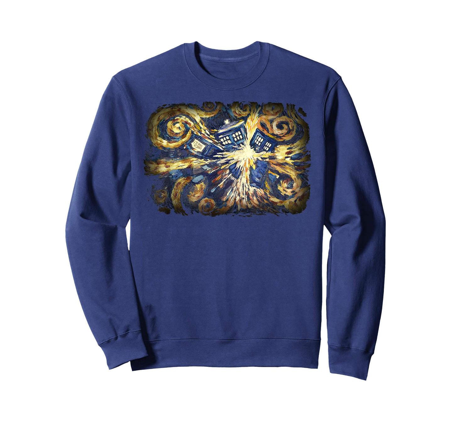 Art Tardis Van Gogh Time Travel Sci-Fi Fan T-Shirt