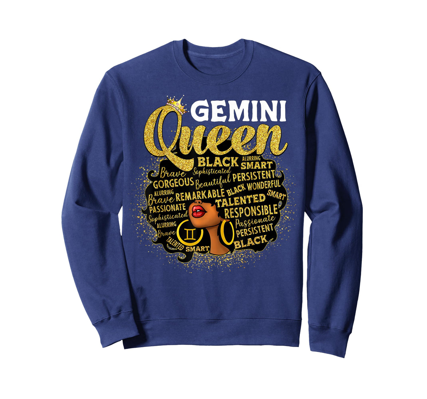 African American Women Zodiac Birthday Gemini Queen T-Shirt