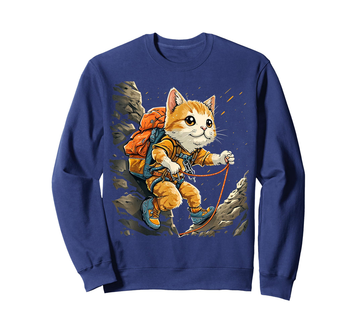 Cute Climbing Shoes, Harness Cat on Rock climber Men Women Kids T-Shirt