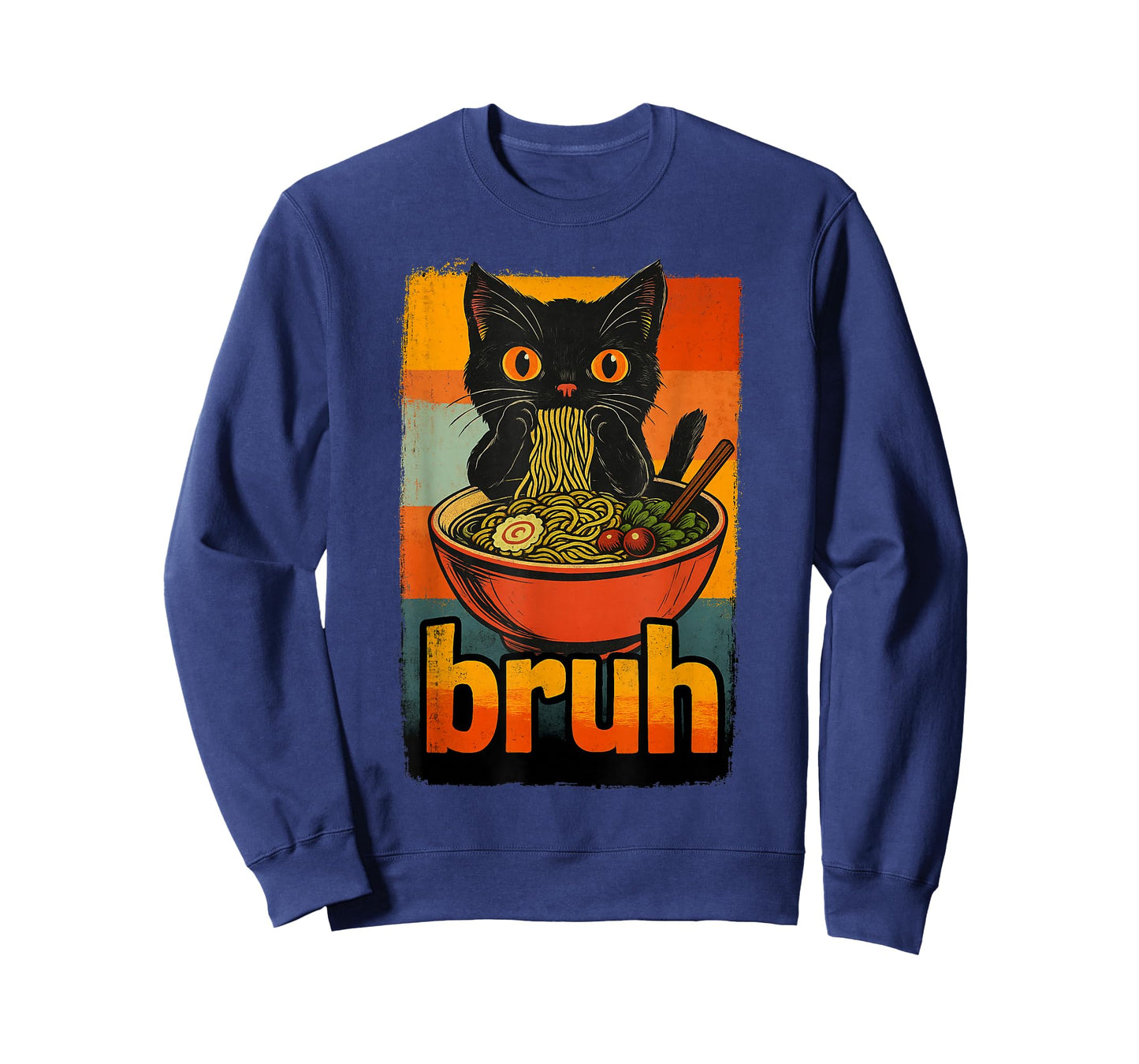 Funny Cat Eating Japanese Ramen Noodles Gifts Men Women Kid T-Shirt
