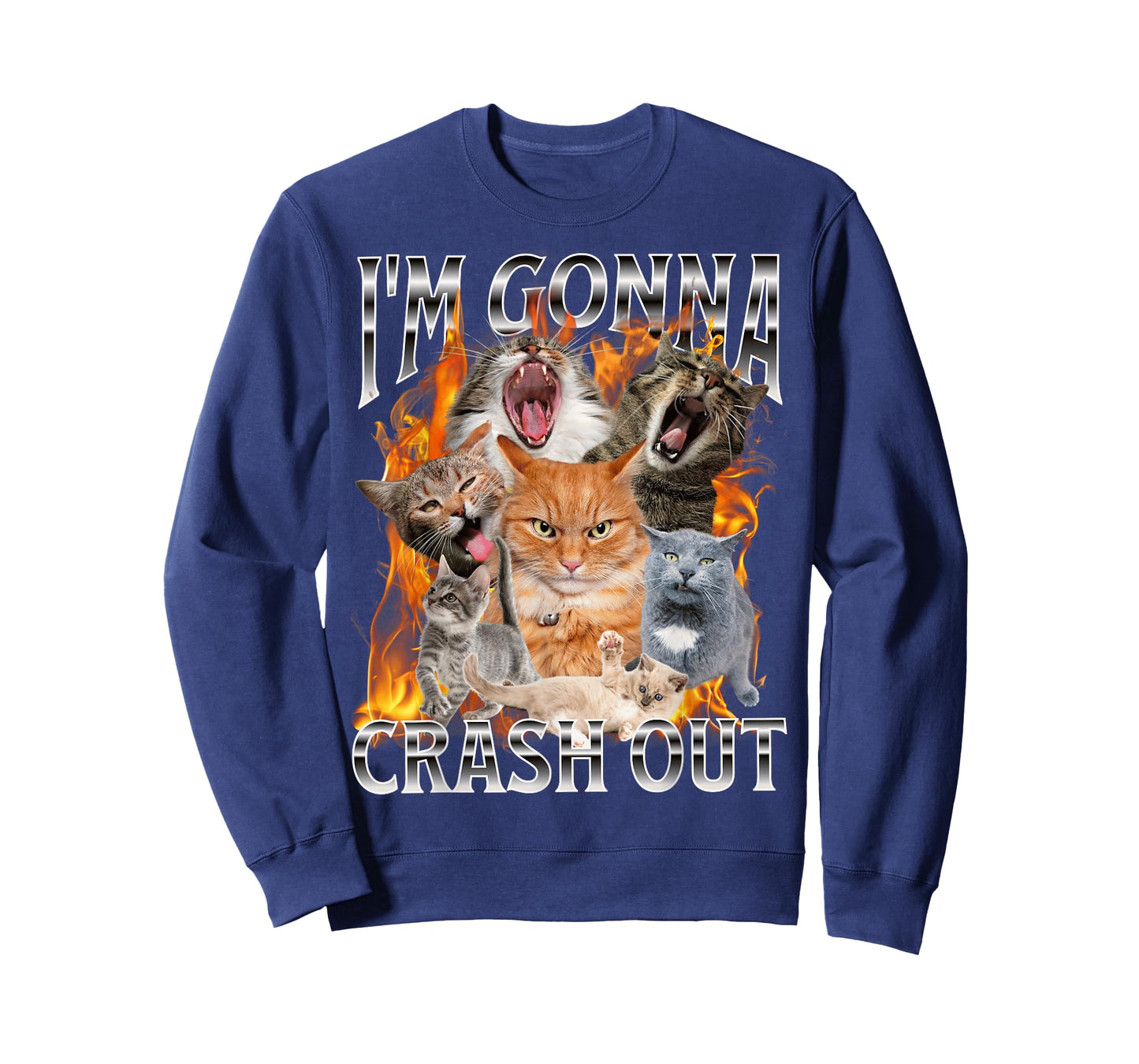 I'm Gonna Crash Out Cat Meme Bootleg Graphic T-Shirt