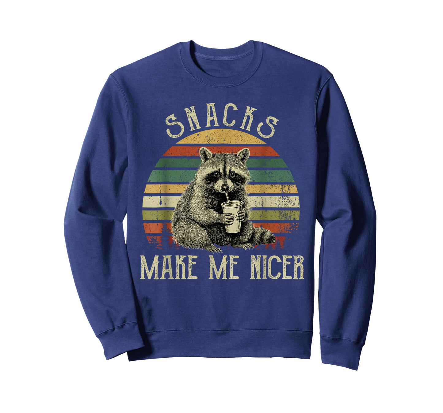 Funny Sarcastic Saying Raccoon Meme Snacks Make Me Nicer T-Shirt