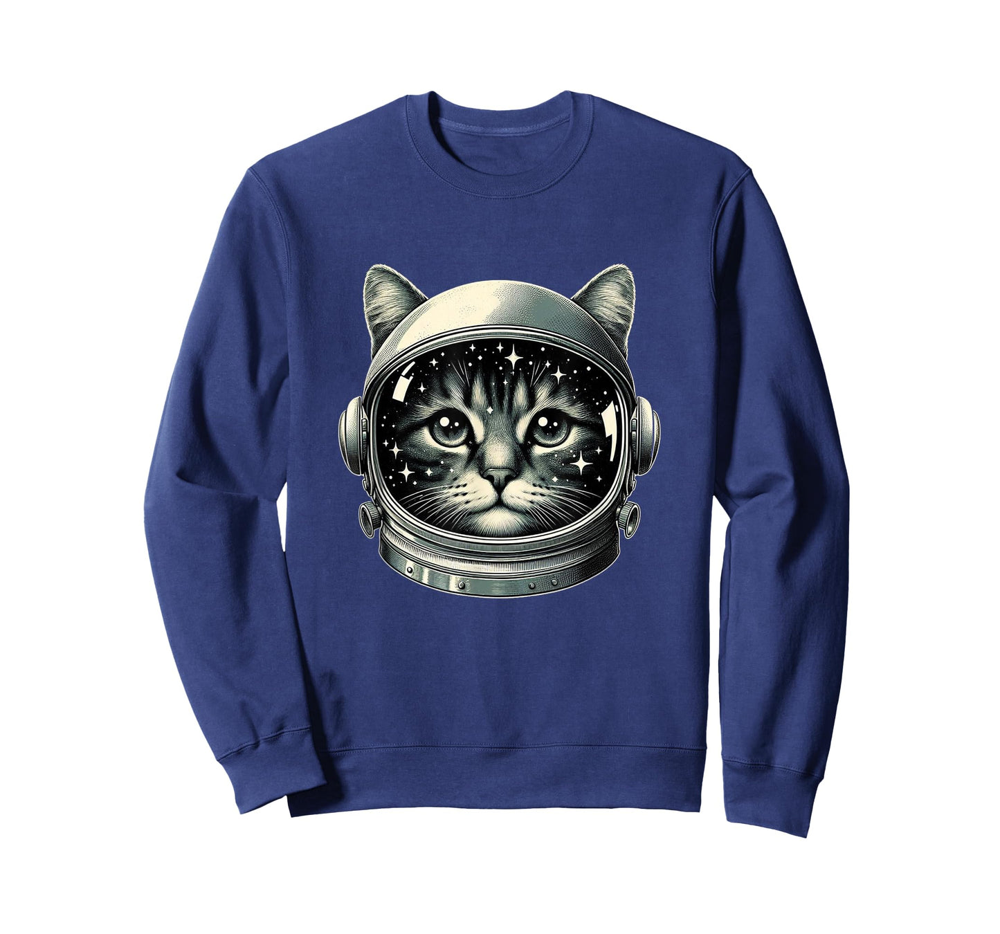 Space Cat Funny Cosmic Astronaut Cat Cute Retro Galaxy Cat Men Women Kids T-Shirt