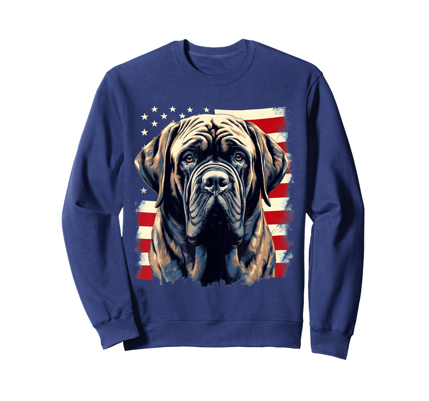 4th of July US Flag English Mastiff Dog T-Shirt