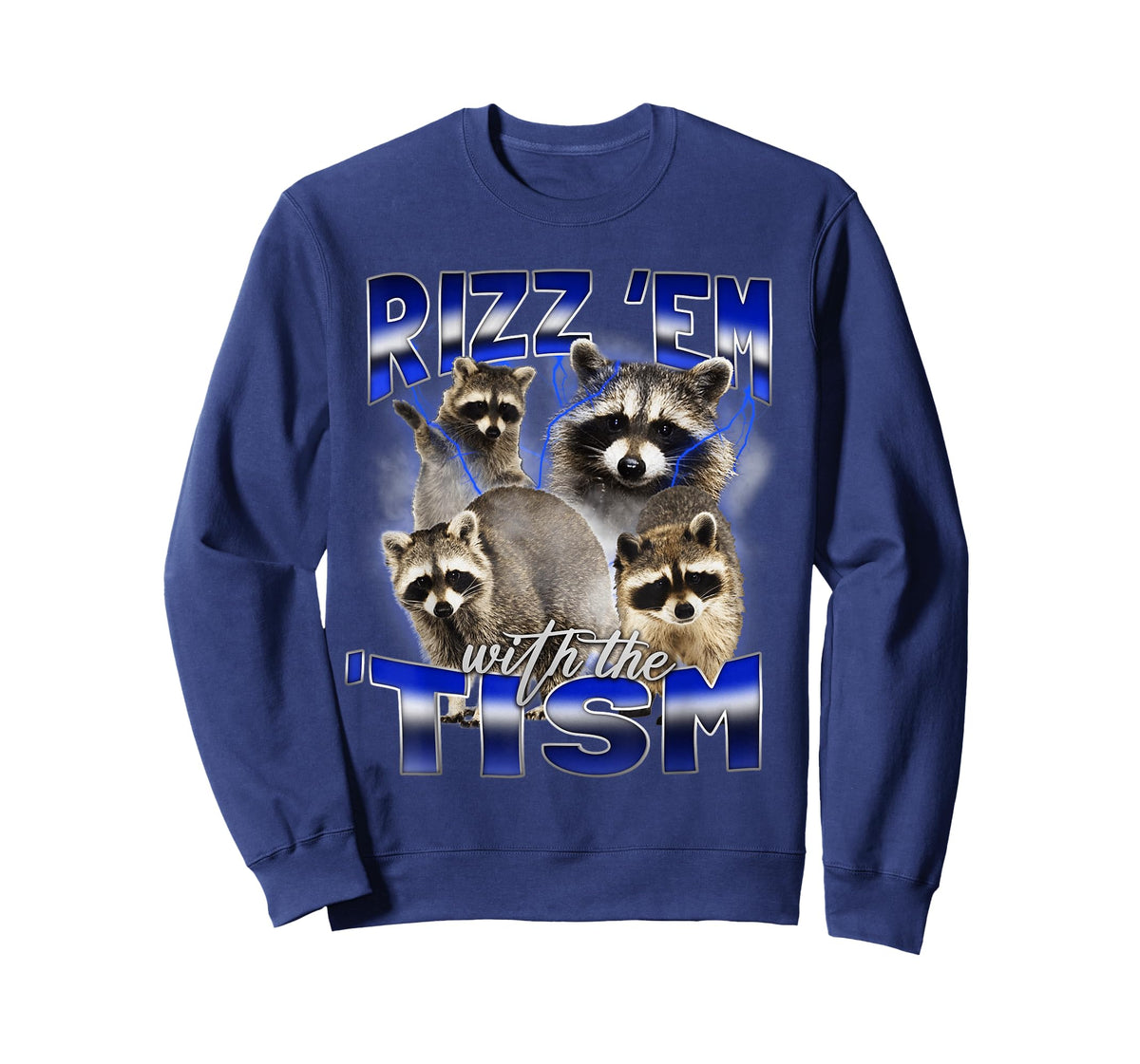 Rizz Em with The Tism Meme Autistic Raccoon Funny Rizz T-Shirt