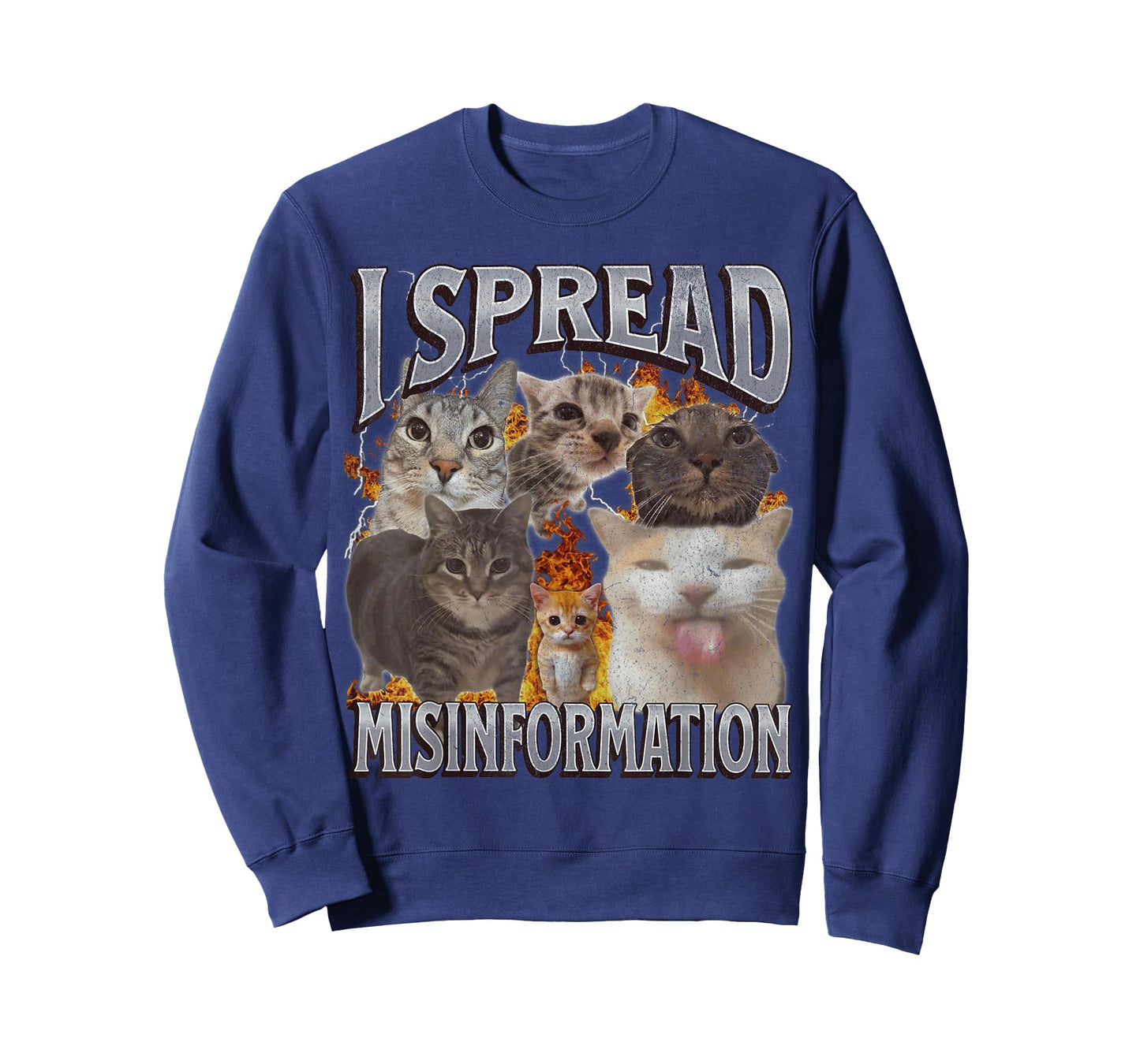 I Spread Misinformation Funny Cat Meme Bootleg Graphic Men Women T-Shirt