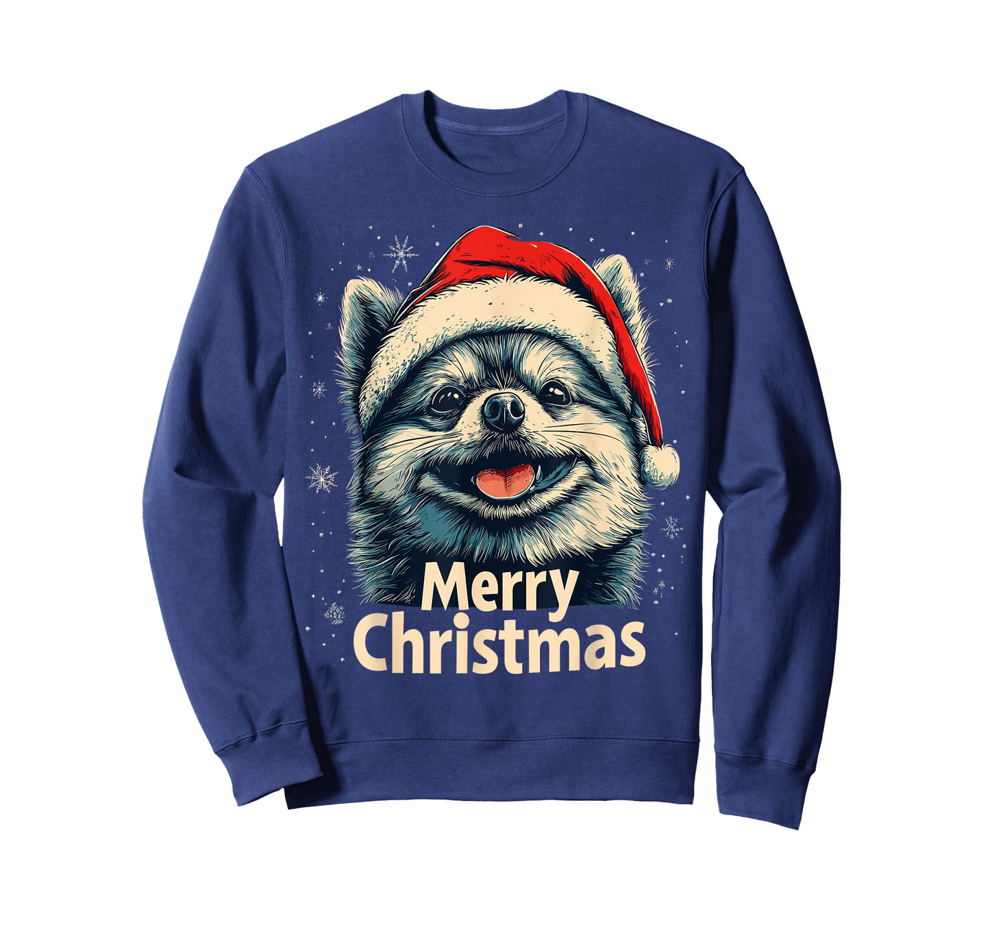 Pomeranian Santa Hat Merry Christmas Xmas Pom Lover Pajama T-Shirt