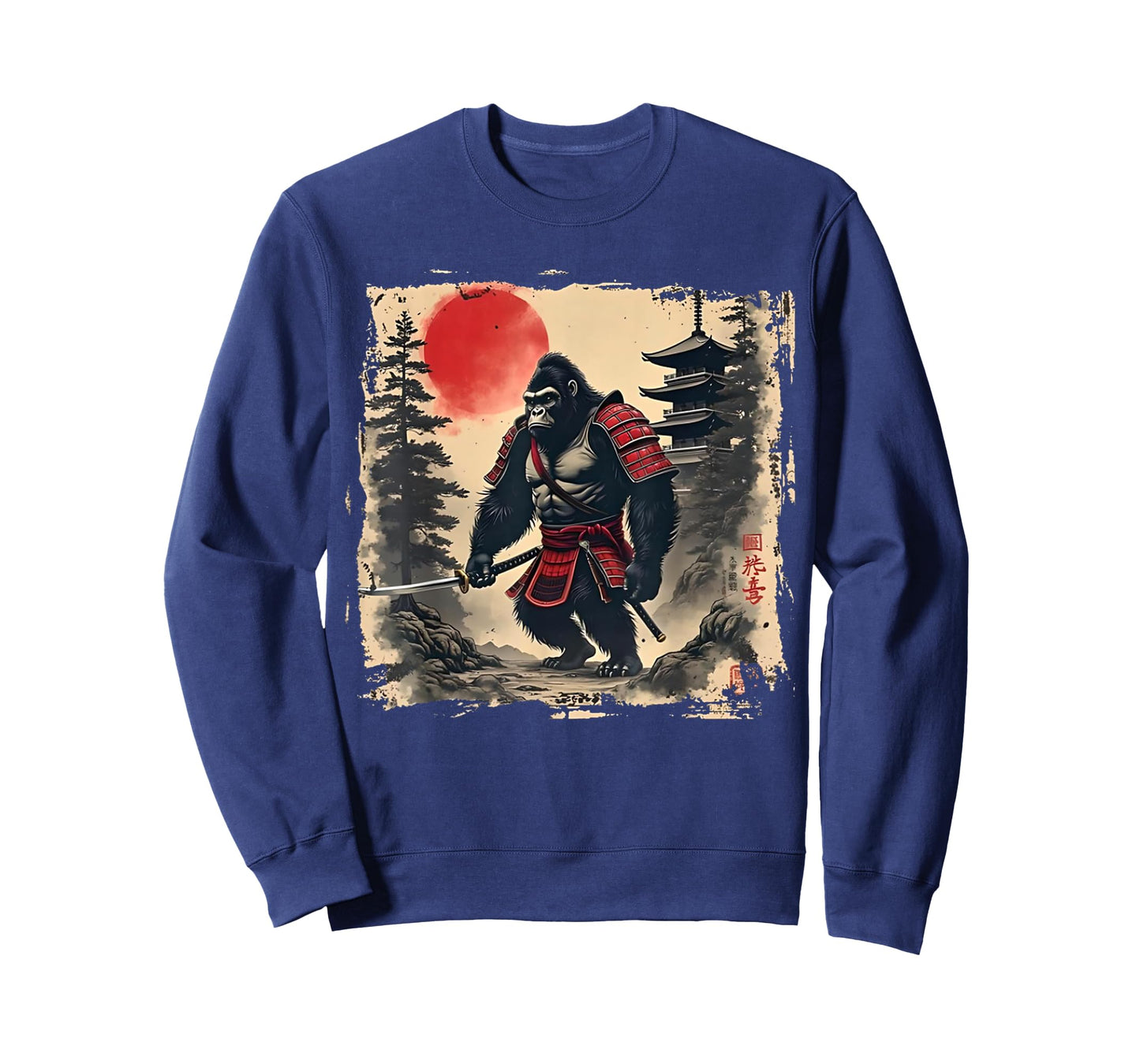 Big Foot Samurai Japanese Sunset Funny Graphic Vintage Gifts T-Shirt