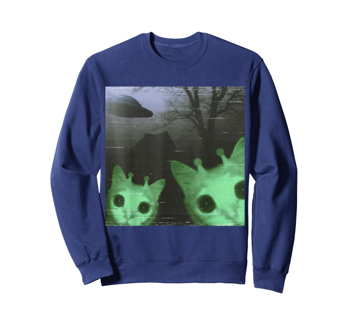 Alien Cats UFO Funny Creepy Cat Meme Gifts for Men Women Kid T-Shirt