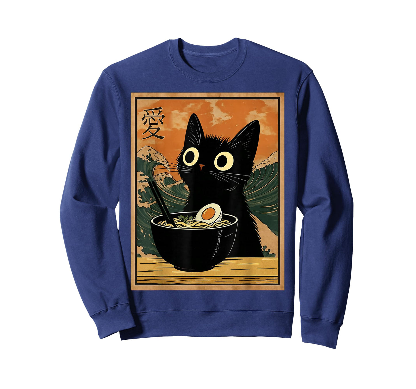 Kawaii Cat Eating Ramen Noodles Funny Anime Gift Girls Teens T-Shirt