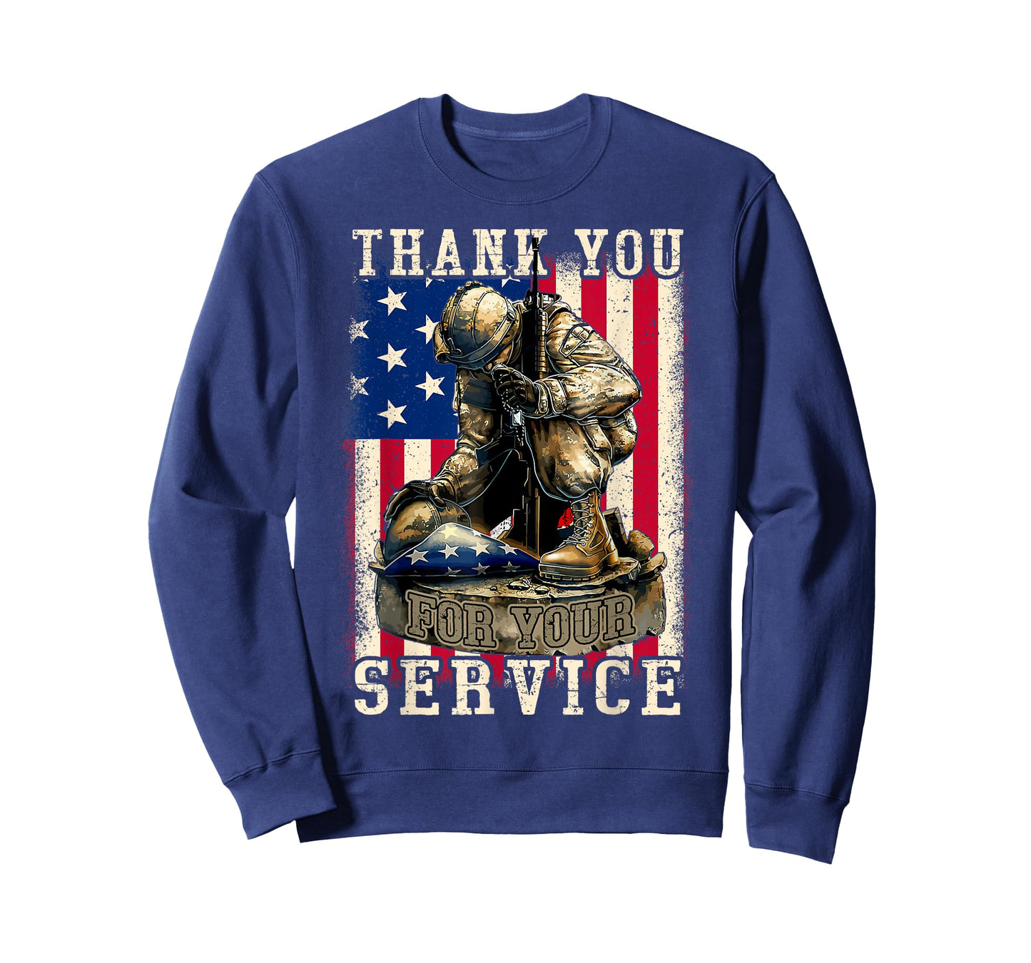 Patriotic Thank You for Your Service Veteran Memorial Day T-Shirt