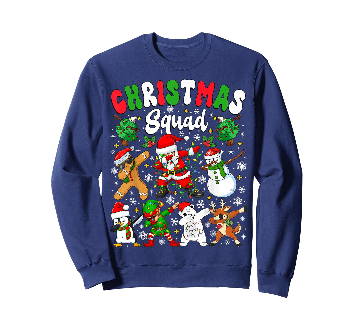 Christmas Squad Santa Dabbing Elf Family Matching Pajamas T-Shirt