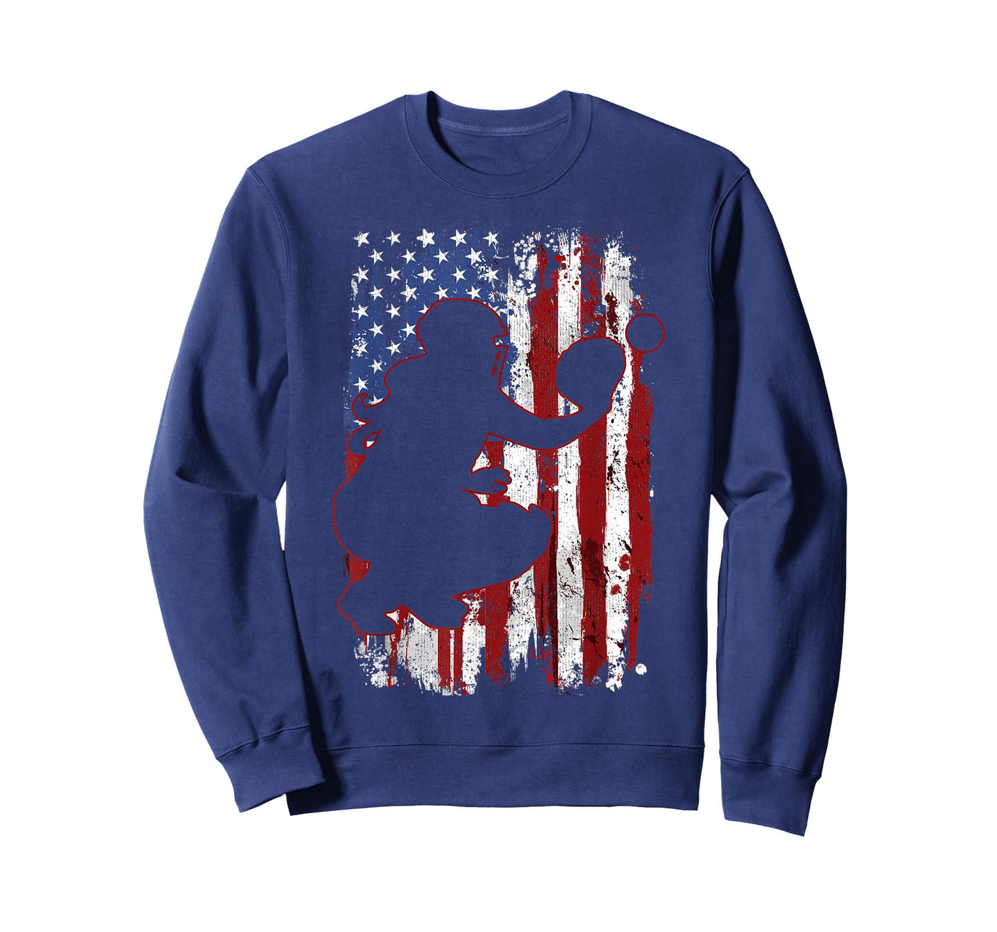 Softball Catcher American Flag Softball Player T-Shirt