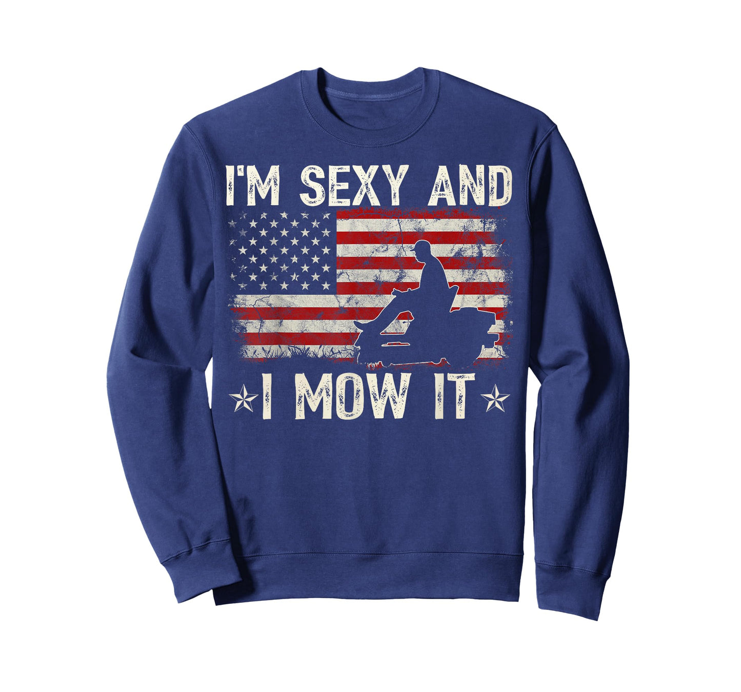 Lawn Mowing Shirt - Landscaping I'm Sexy and I Mow It Flag T-Shirt