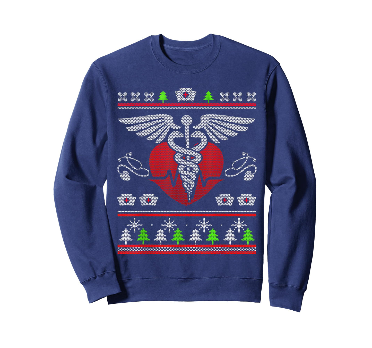 Ugly Christmas Sweater Nurse Tee Xmas Nursing Gifts For Men T-Shirt