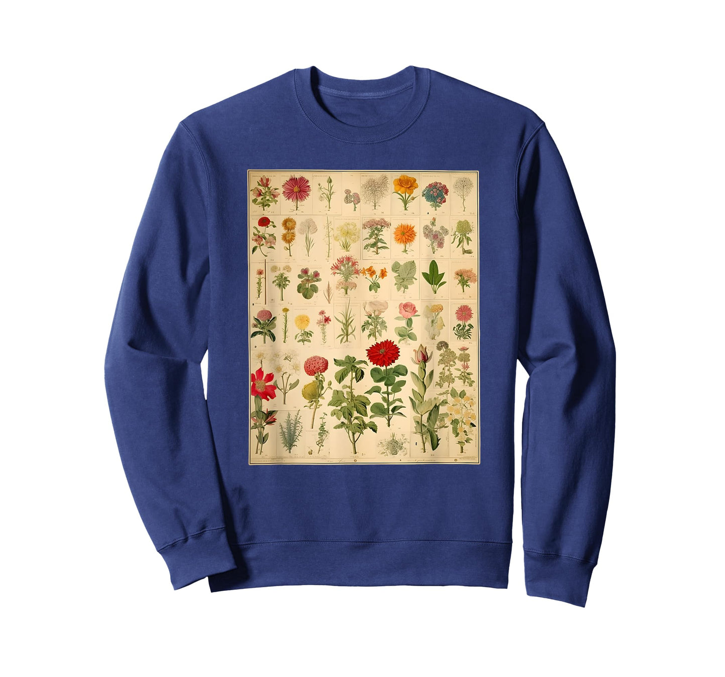 Vintage Floral Botanical Chart T-Shirt