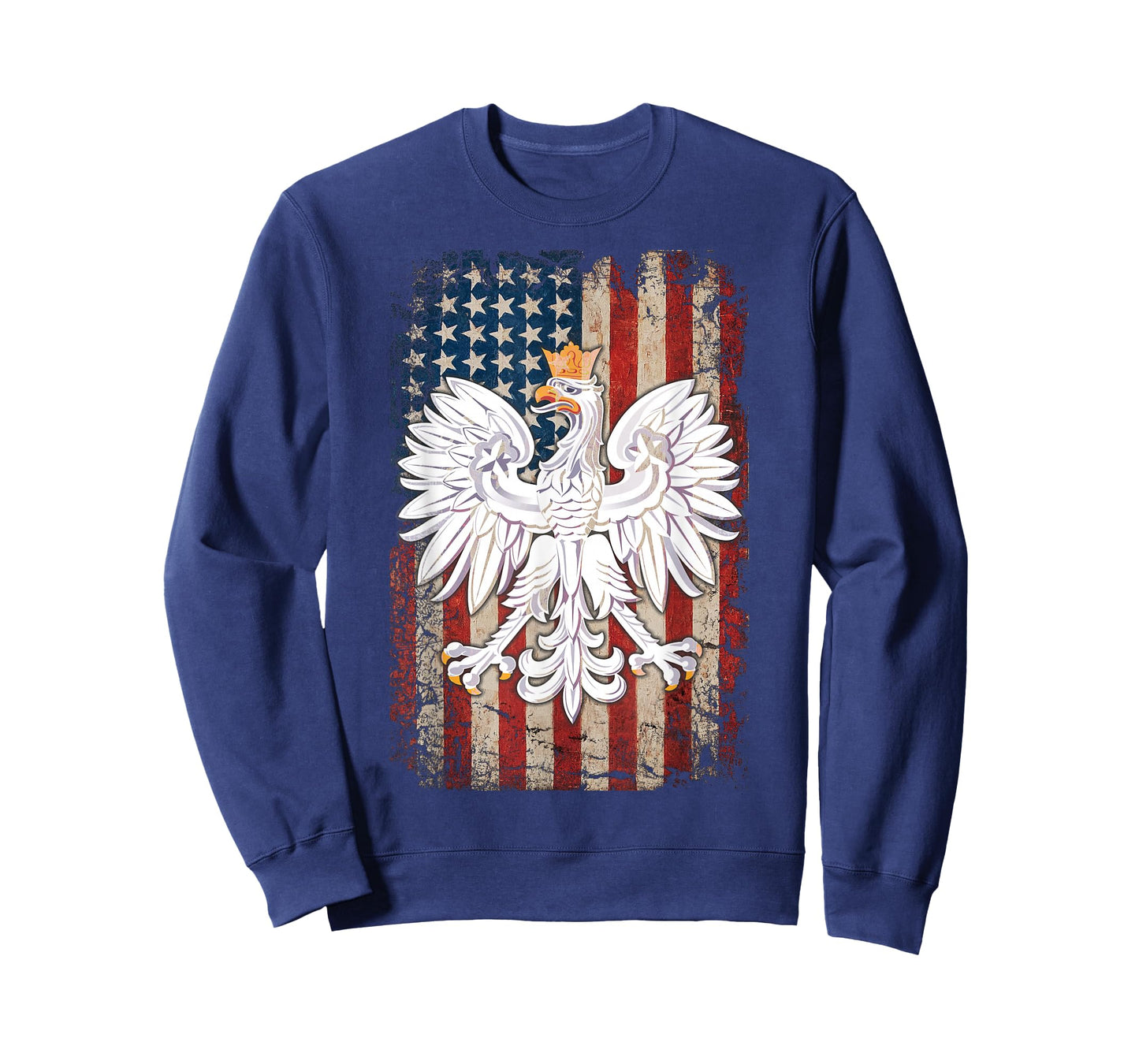 Polish Eagle American Flag Pride Poland T-Shirt