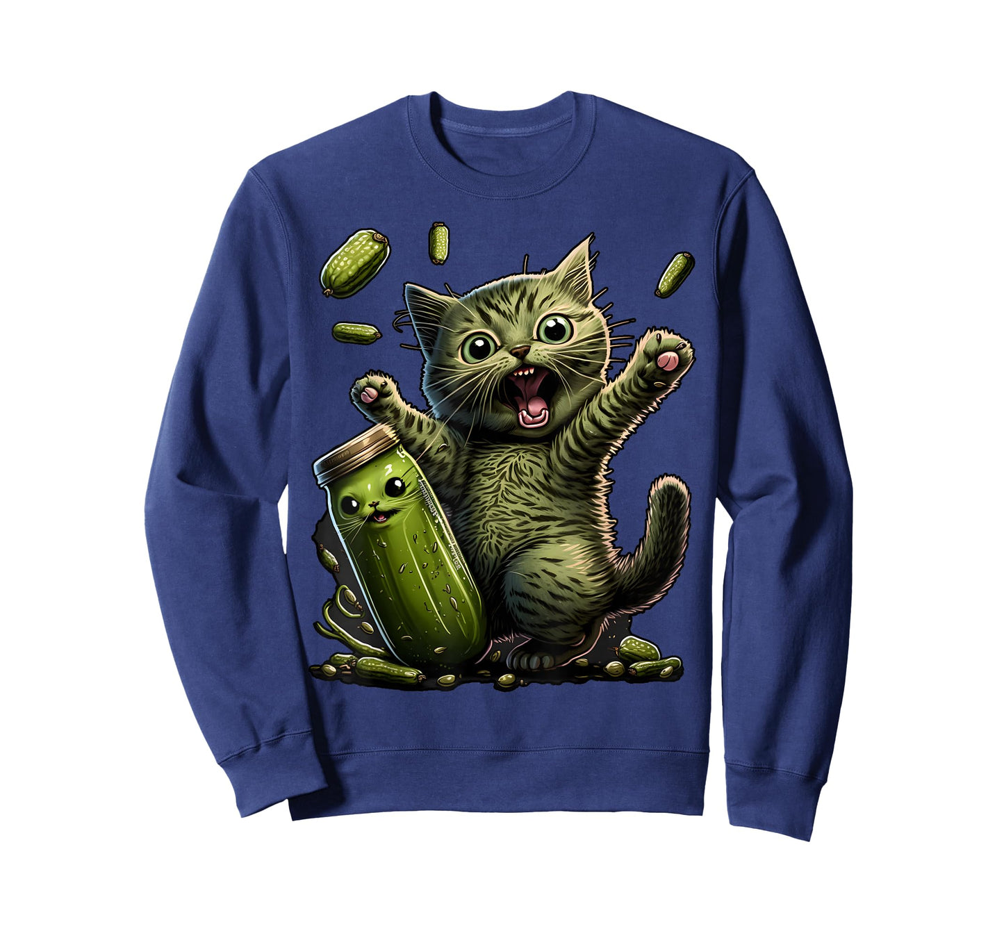 Funny Kittens vs Gherkin Pickle Cat Mom Lady T-Shirt