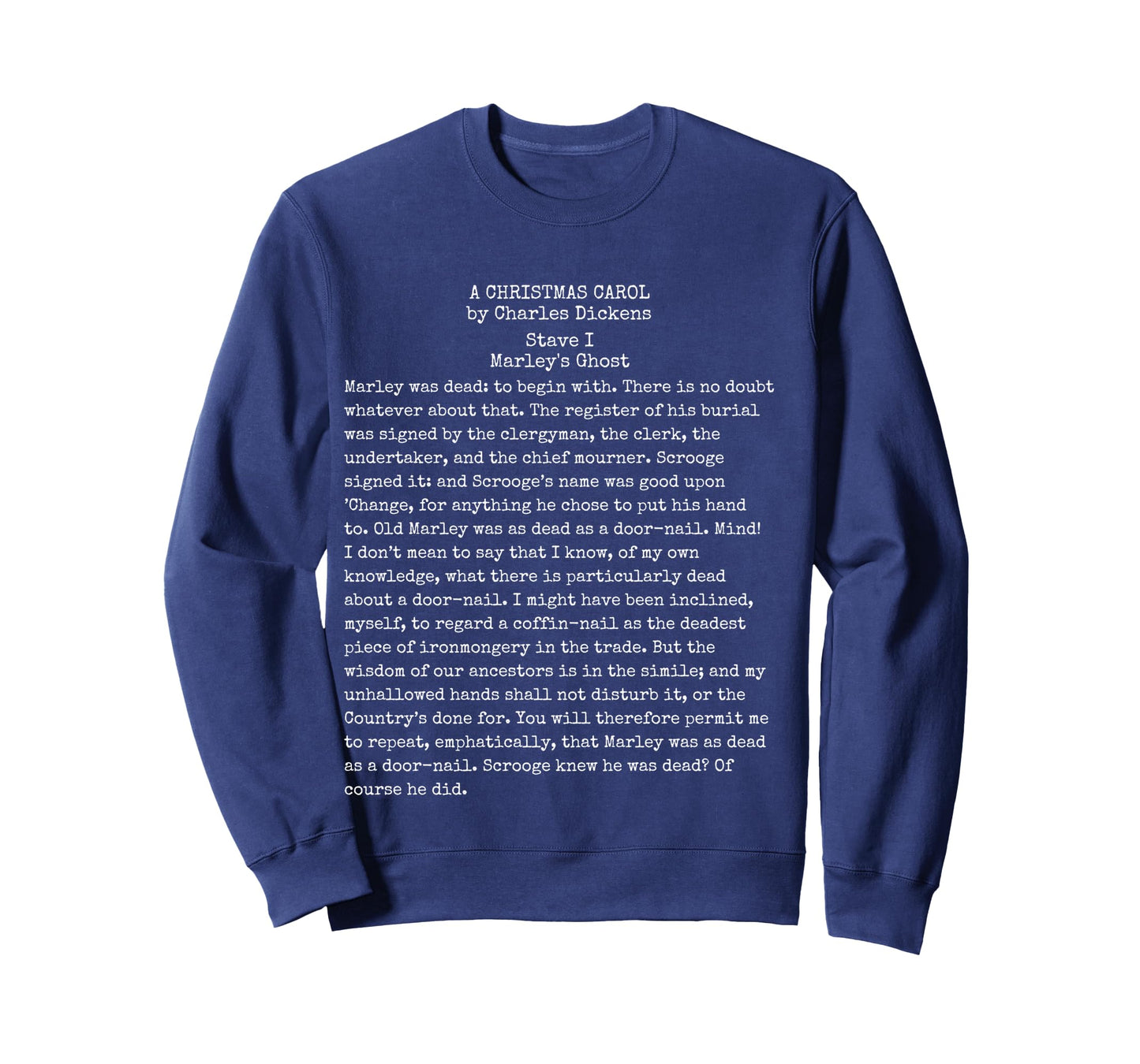 A Christmas Carol Charles Dickens Book Reader Gift Long Sleeve T-Shirt