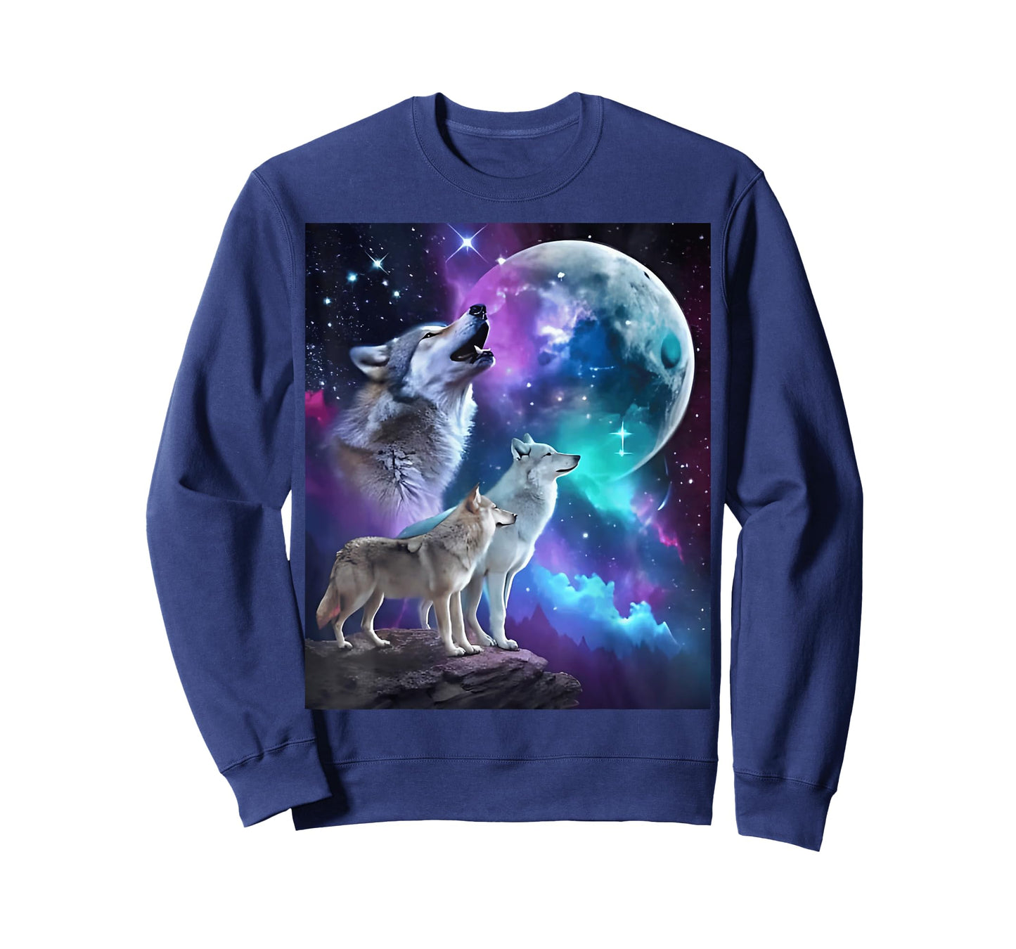 3 Wolf Moon Howling Wolf Head Funny Wolves For Men Women Fun T-Shirt