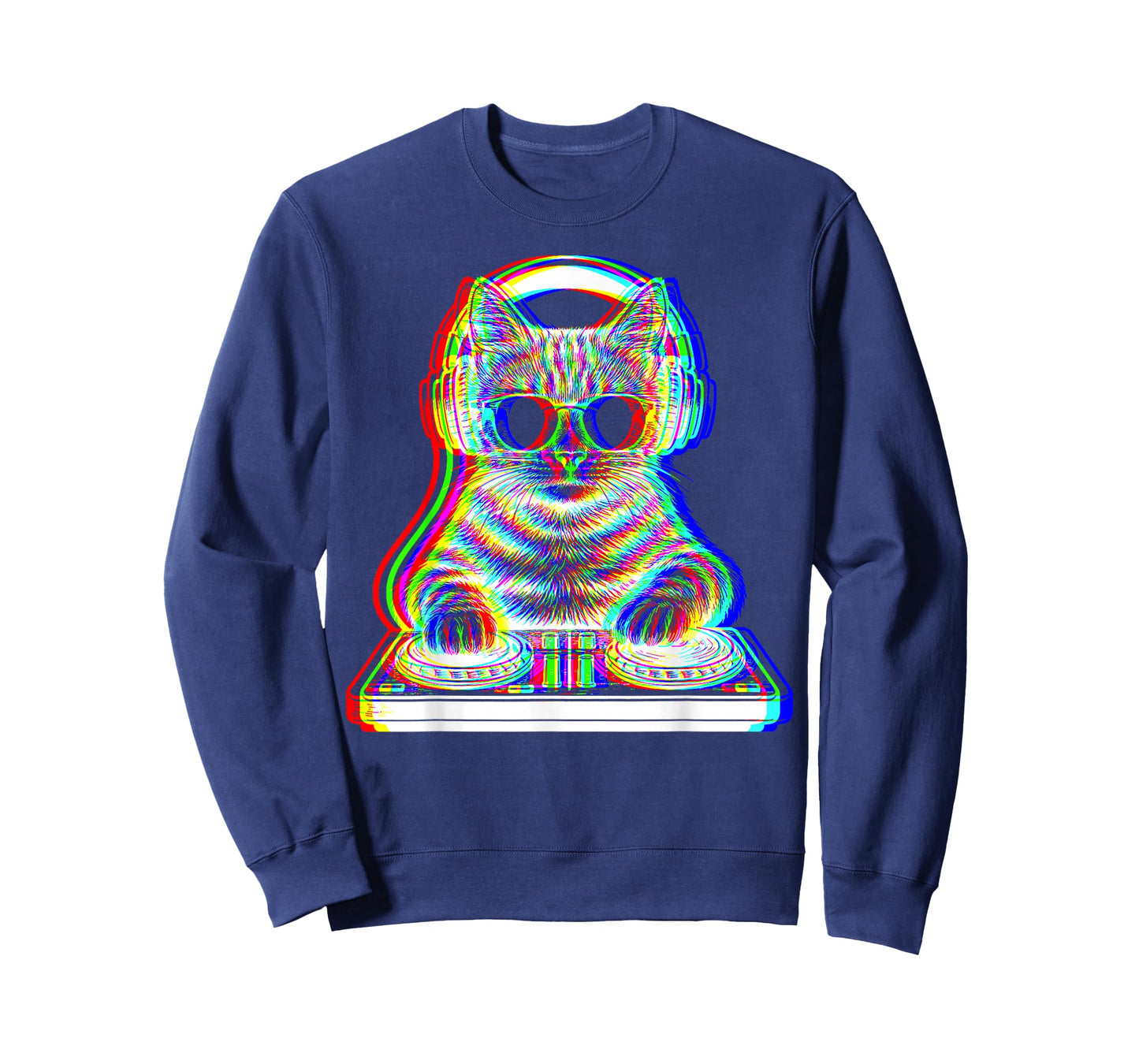 DJ Cat EDM Music Funny Gifts For Cat Lover Men Women Boy Kid T-Shirt