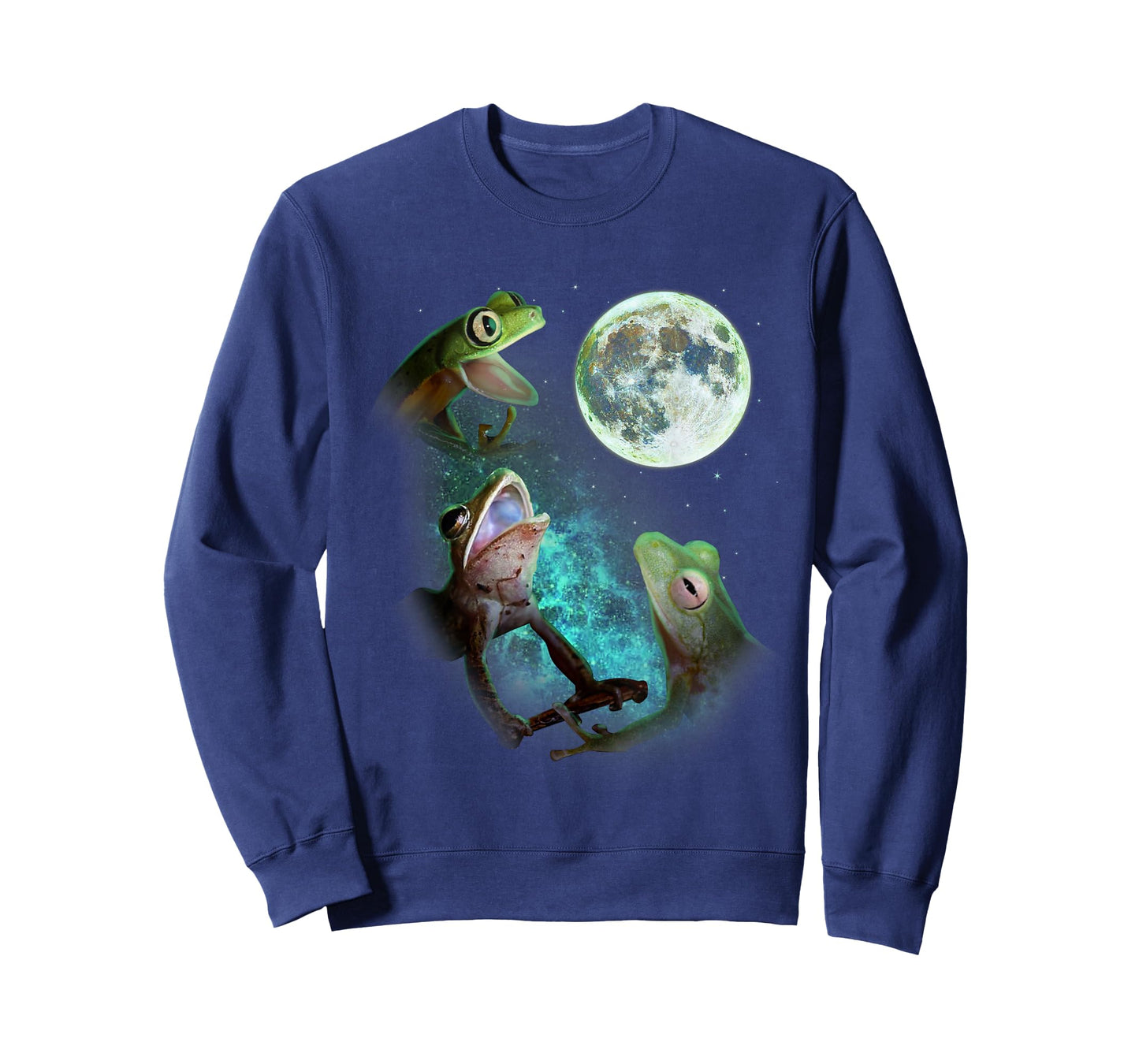 Three Tree Frogs Howl at Moon 3 Wolfs Wolves Funny Parody T-Shirt