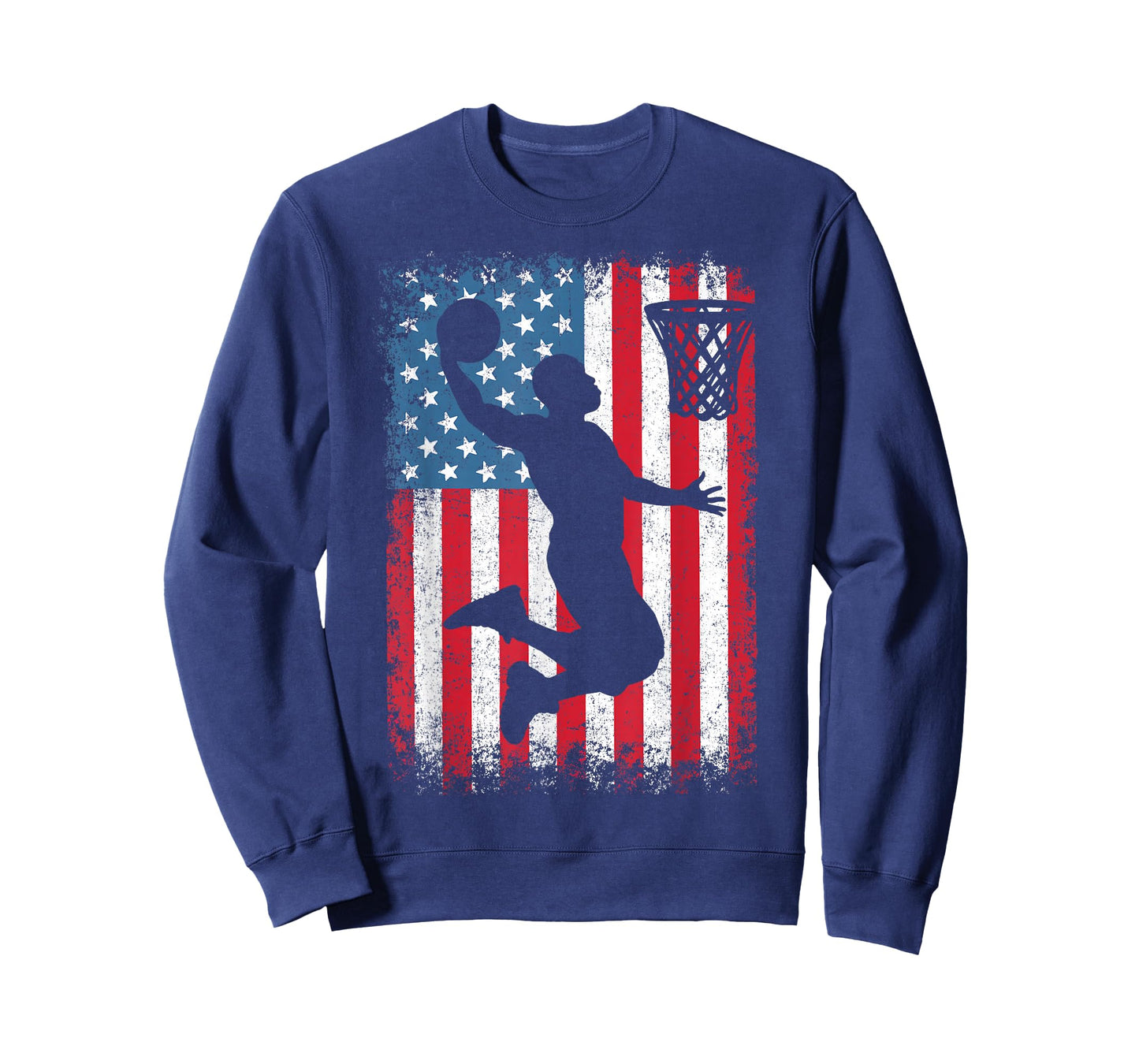 American Patriotic Basketball 4th of July USA Flag Men Boys T-Shirt